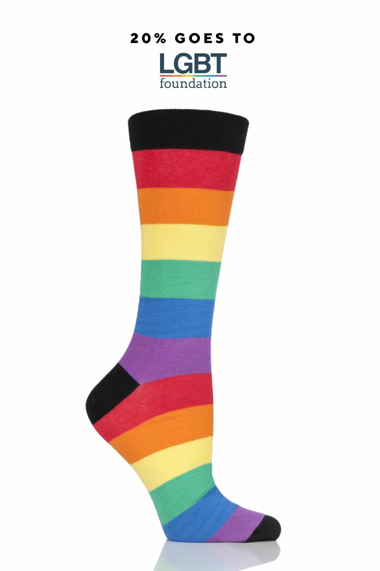 1 Pair Pride Rainbow Love is Love Socks Unisex - SOCKSHOP