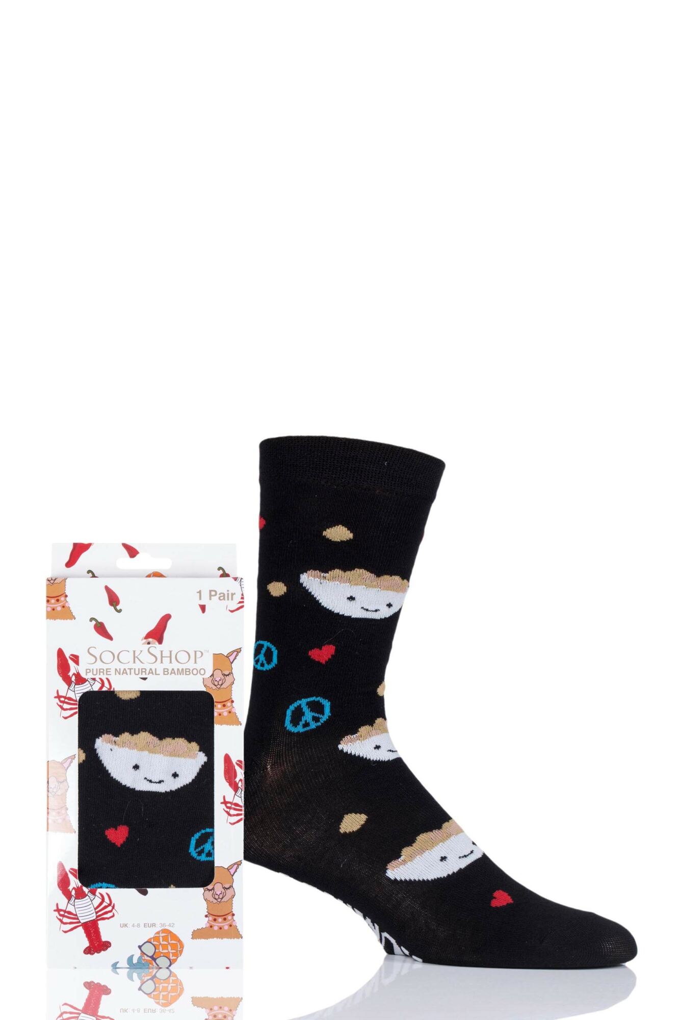 1 Pair Bamboo Spread Hummus Not Hate Gift Boxed Socks Unisex - Lazy Panda