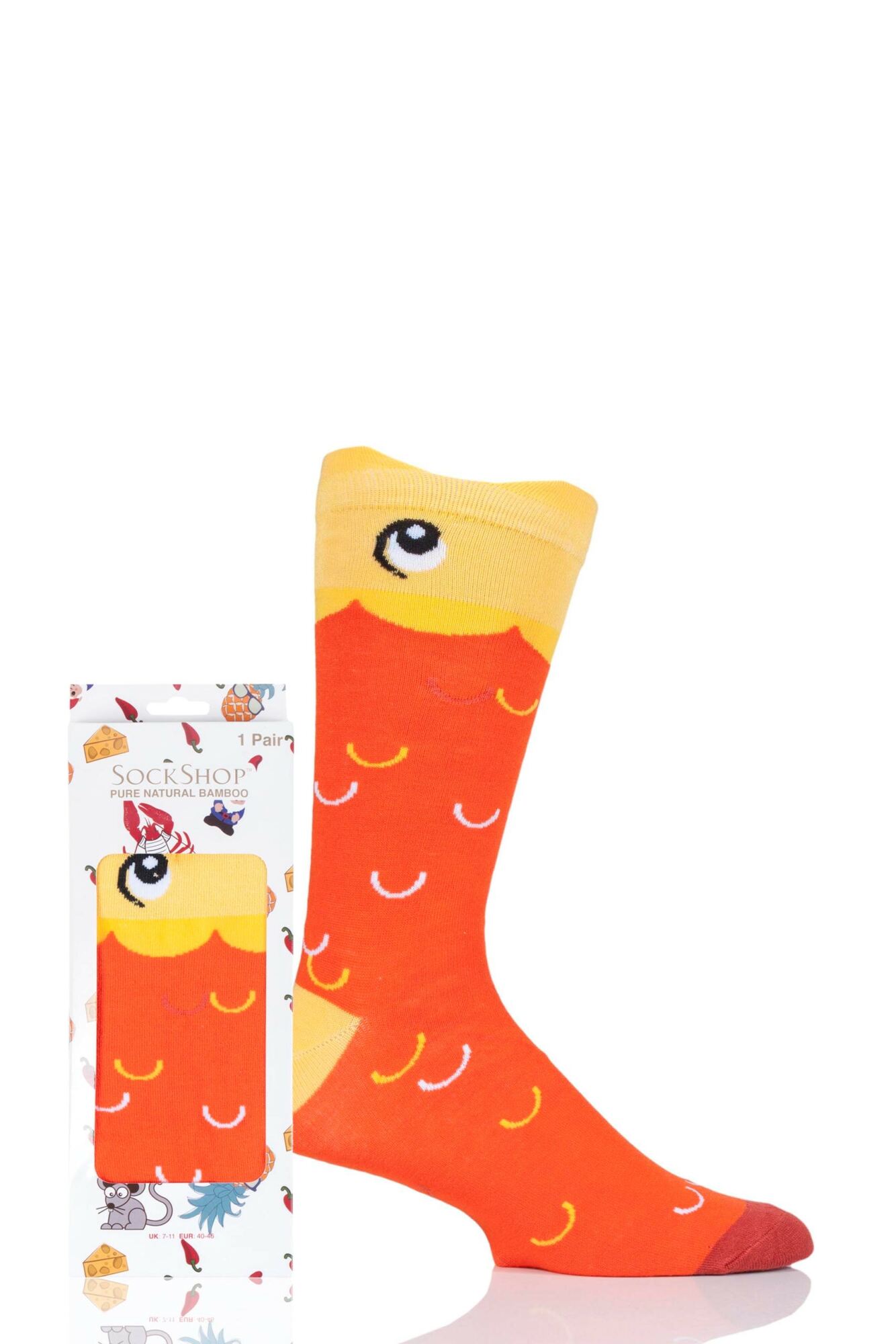 1 Pair Bamboo Goldfish Gift Boxed Socks Unisex - Lazy Panda