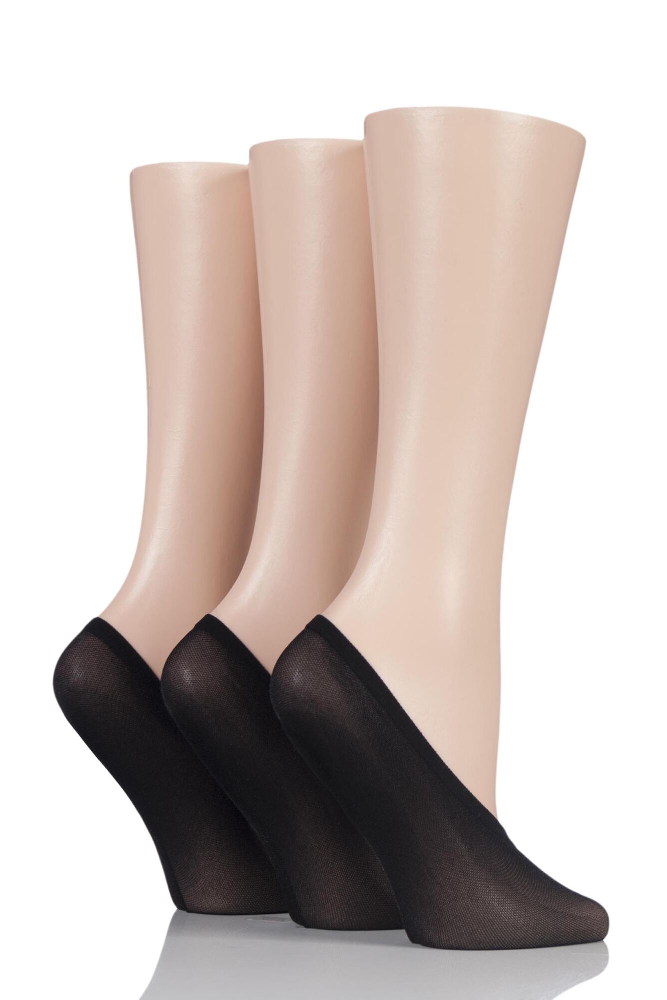Ladies Soft Sheen Shoe Liner Socks from