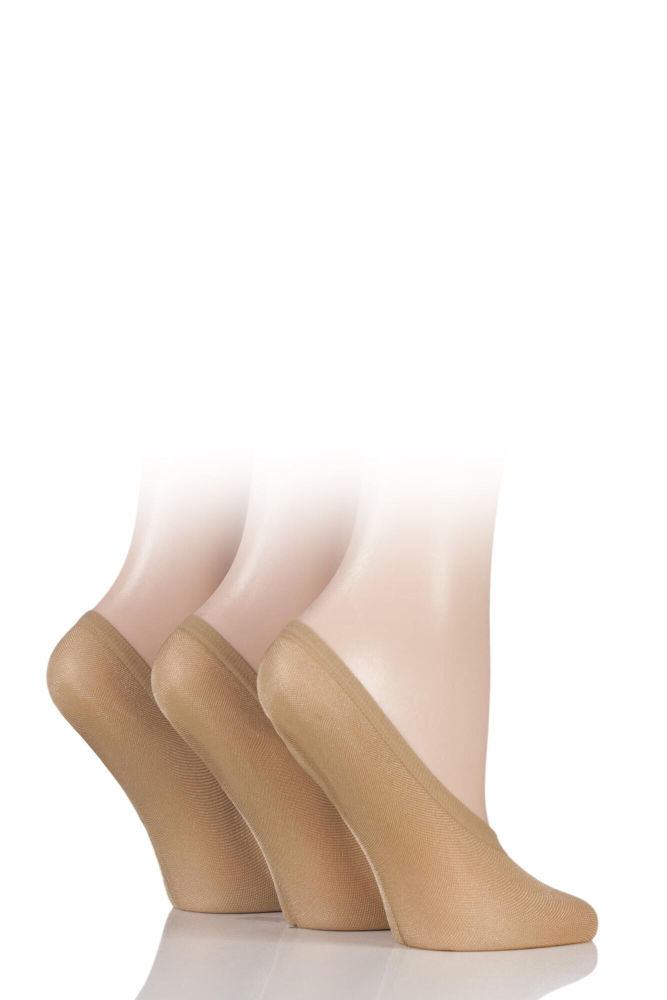 Ladies Soft Sheen Shoe Liner Socks from