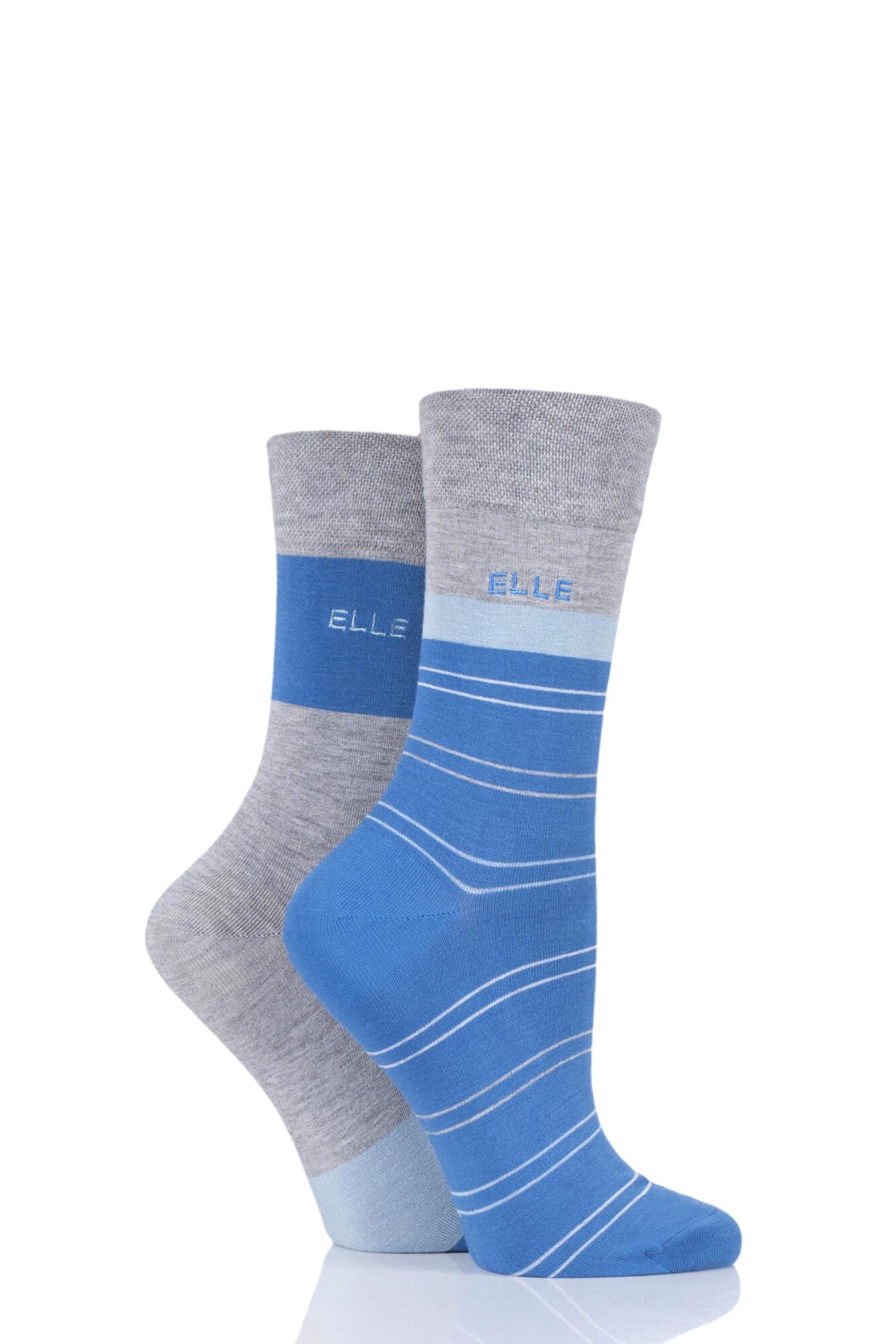 Ladies Elle Bamboo Striped and Plain Socks | SOCKSHOP