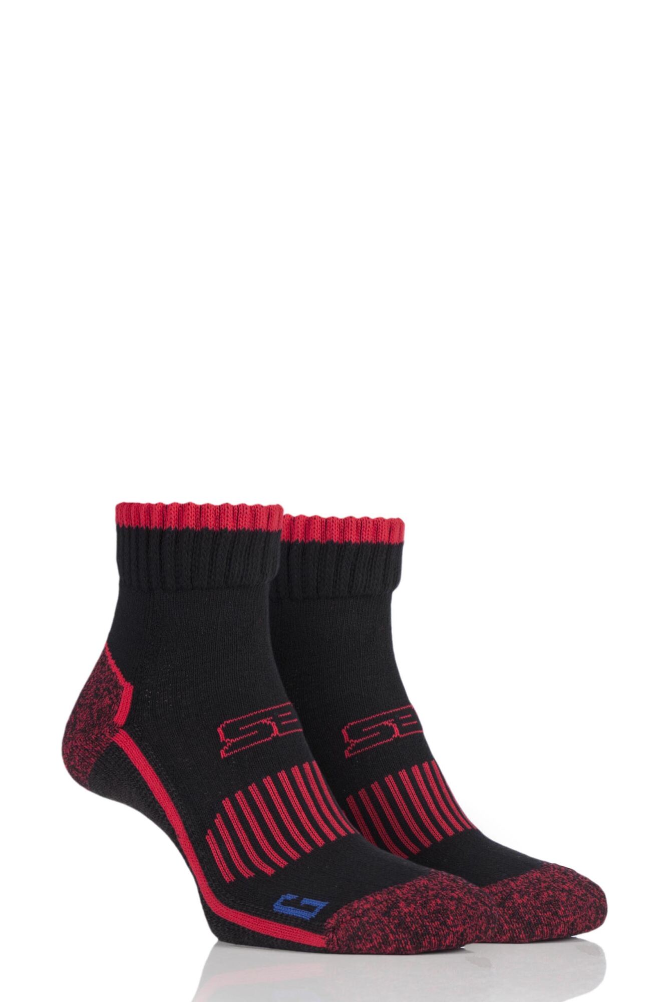2 Pair with BlueGuard Ankle High Walking Socks Men's - Storm Bloc
