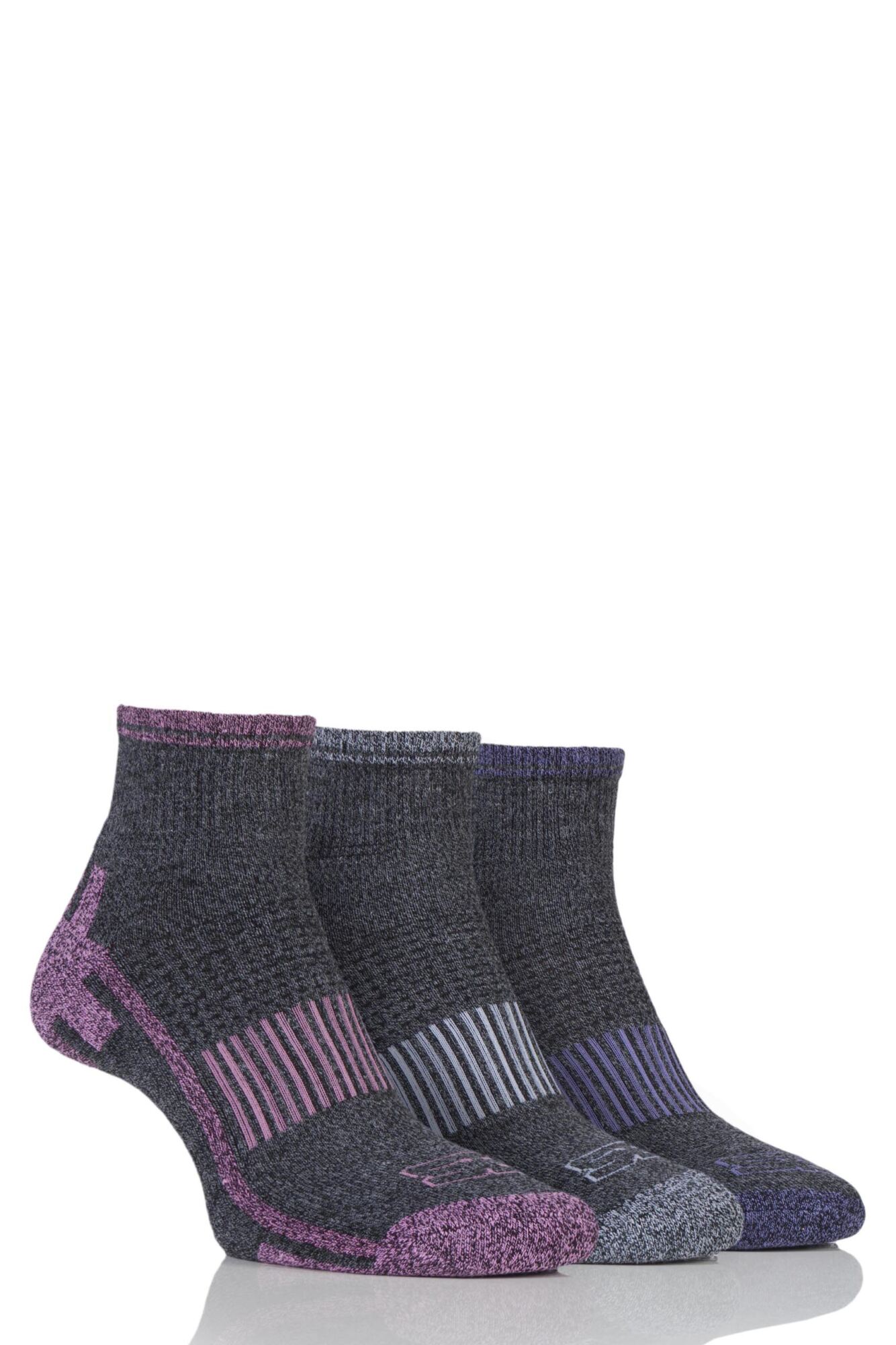  Ladies 3 Pair Storm Bloc Ankle Socks