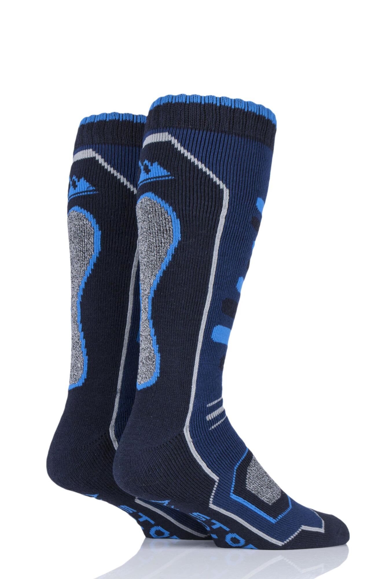 2 Pair Long Leg Snow Socks Men's - Storm Bloc