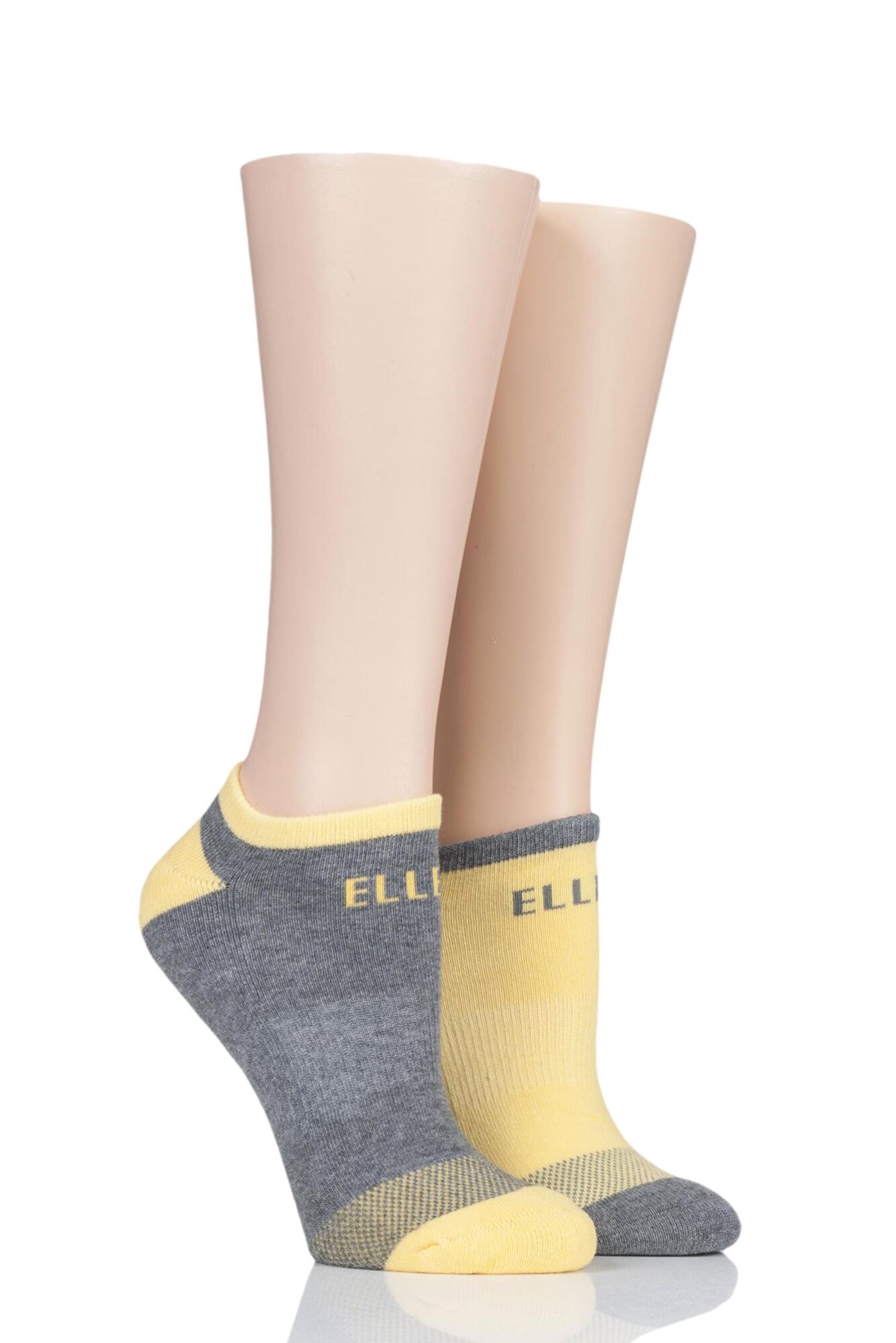 2 Pair Sport Cushioned No-Show Socks Ladies - Elle