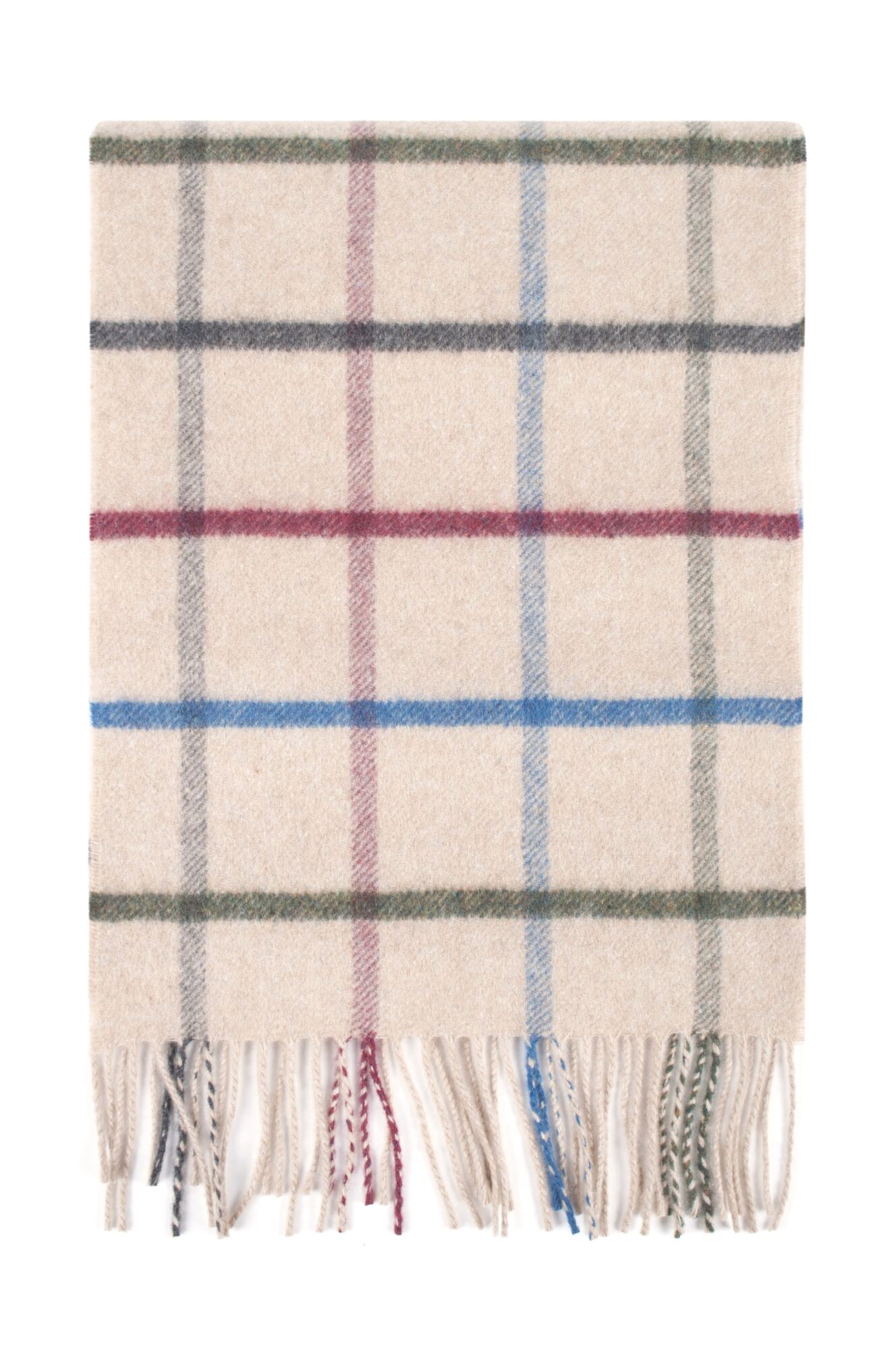 1 Pack and Made In Scotland Check 100% Cashmere Scarf Unisex - Great & British Knitwear