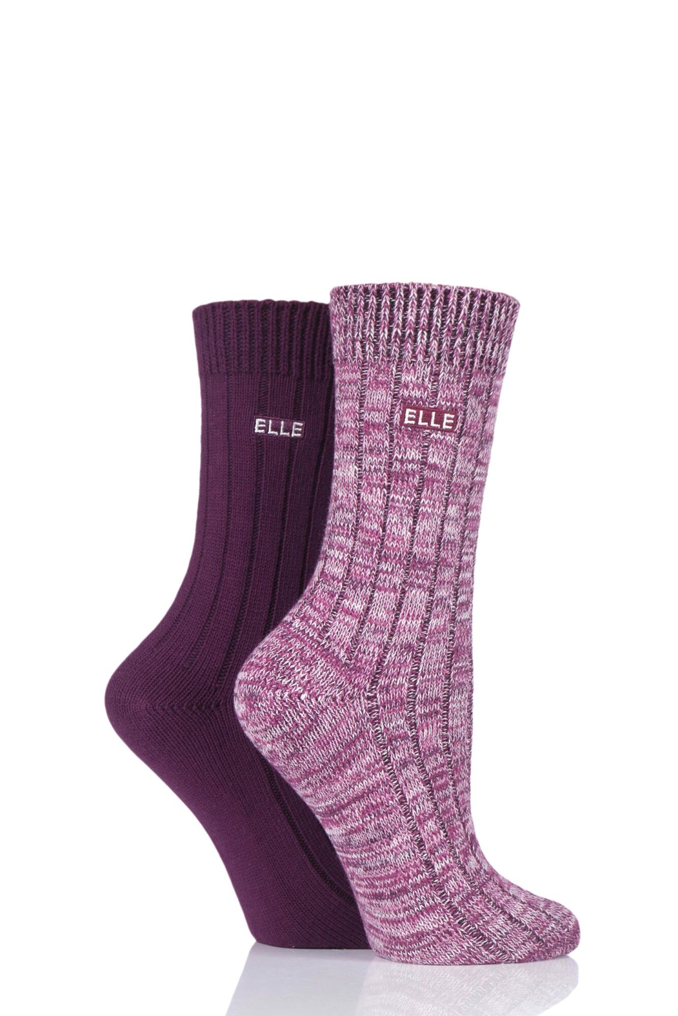 Ladies Elle Chunky Ribbed Boot Socks from