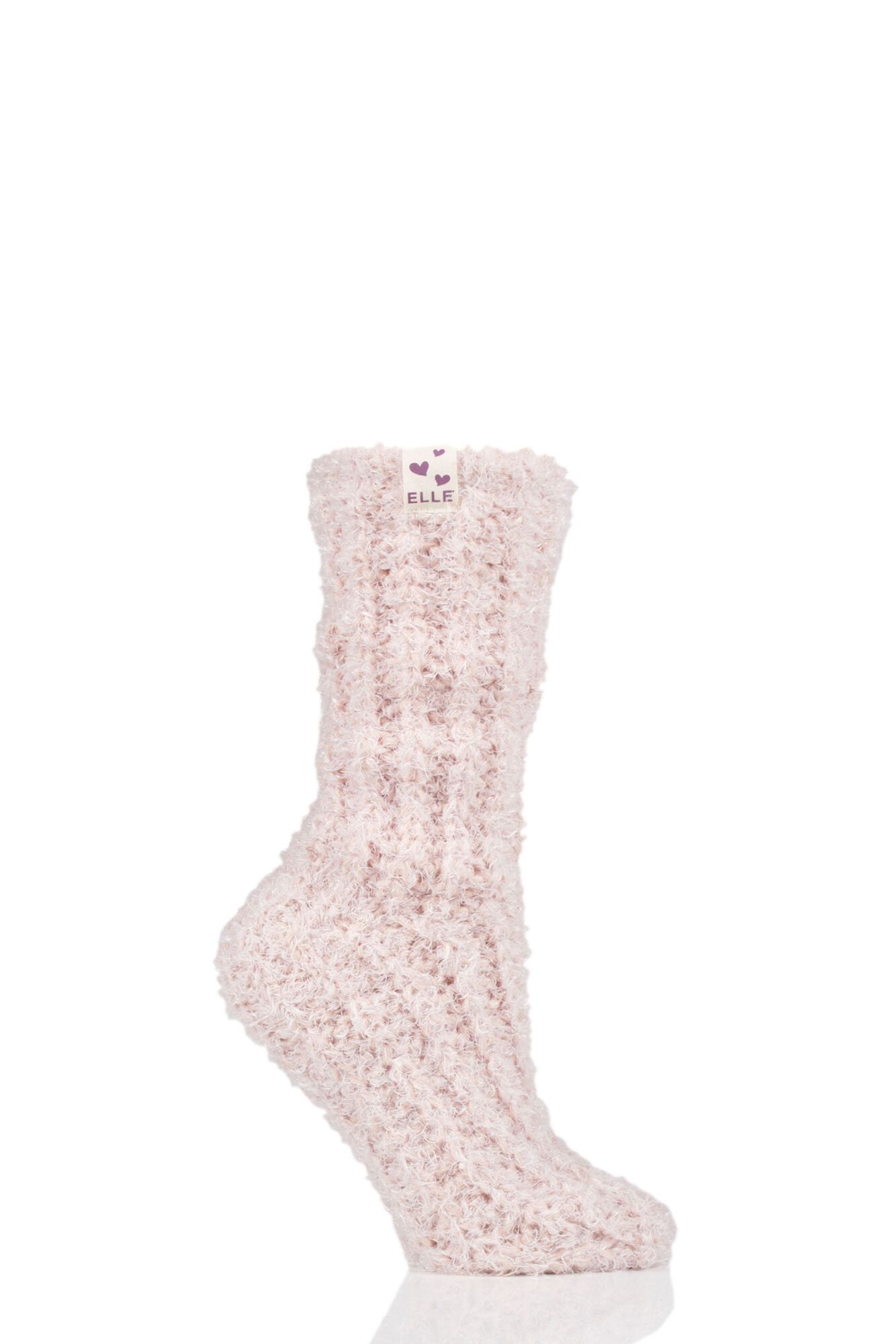 1 Pair Feather Slipper Socks Ladies - Elle