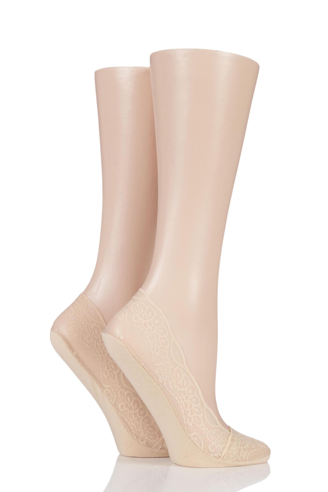 Ladies Elle Lace Shoe Liner Socks with Grip from