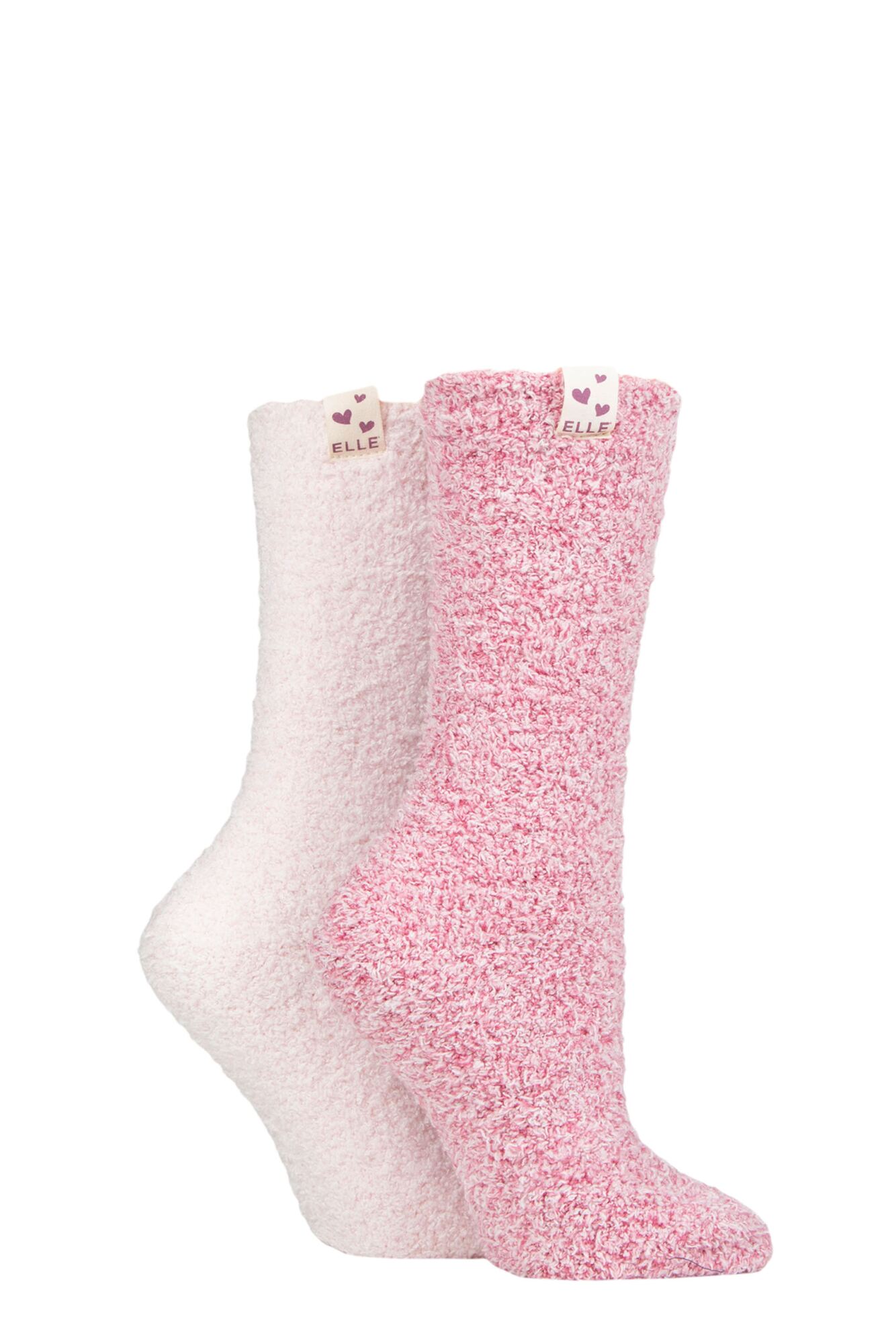 Ladies 2 Pair Elle Cosy Bed & Slipper Socks