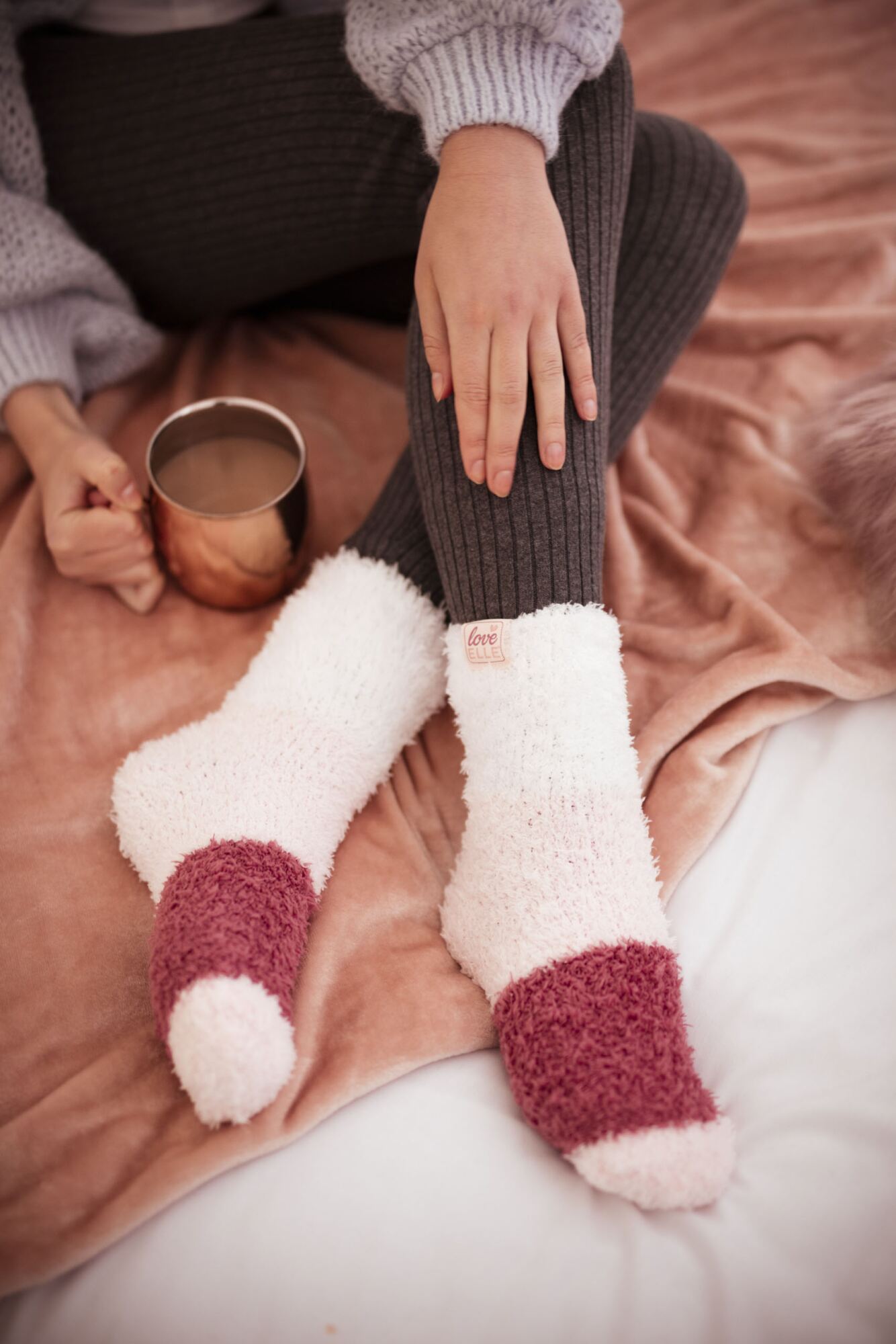 Elle Fluffy and Cosy Blissful Bed Time Socks
