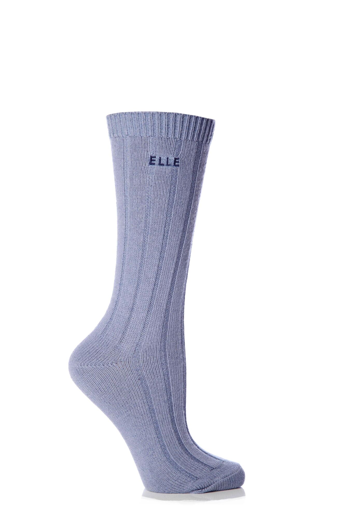 1 Pair Wool Ribbed Boot Socks Ladies - Elle