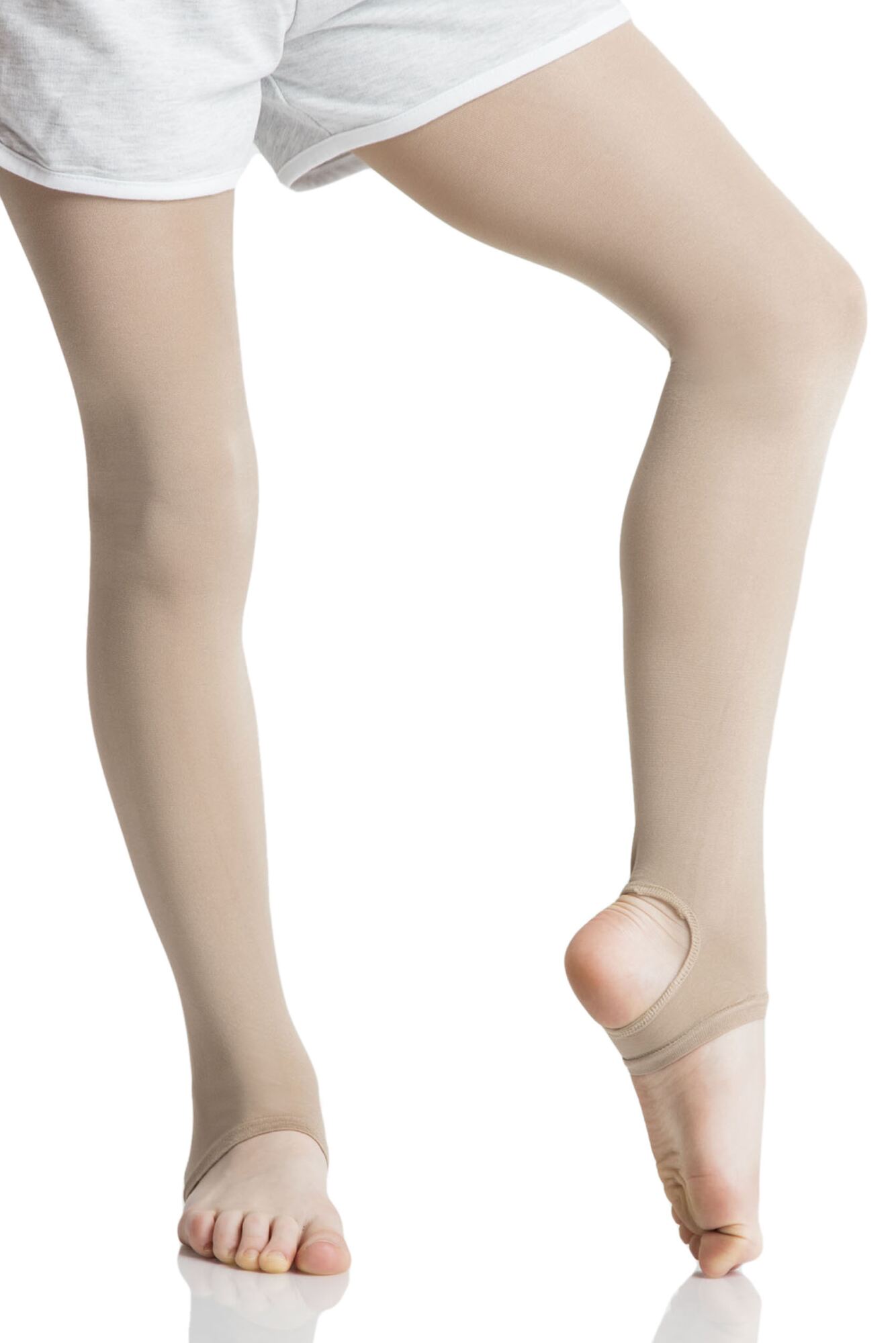 1 Pair Dance Shimmer Stirrup Tights Girls - Silky