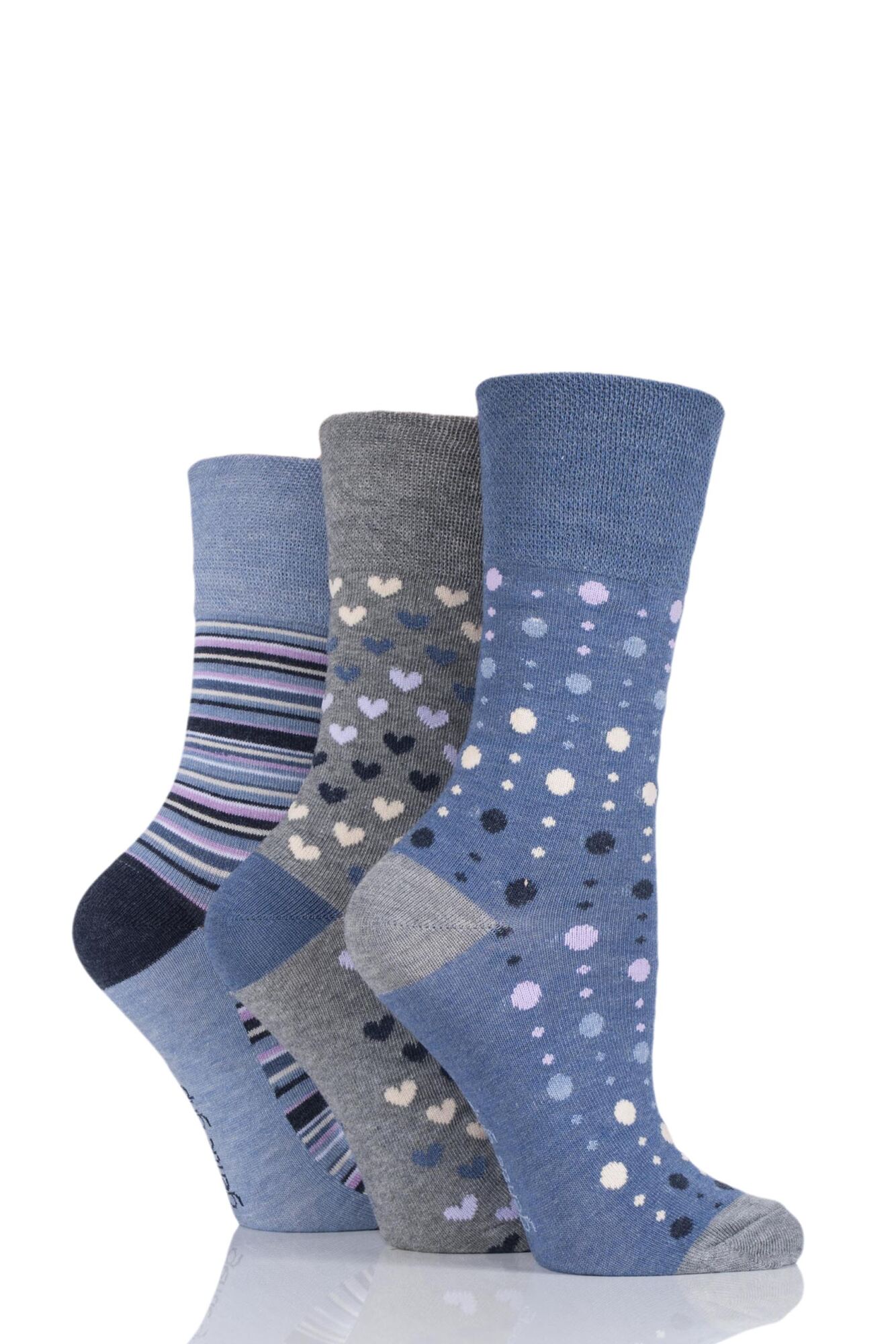 Gentle Grip Patterned Bamboo Socks