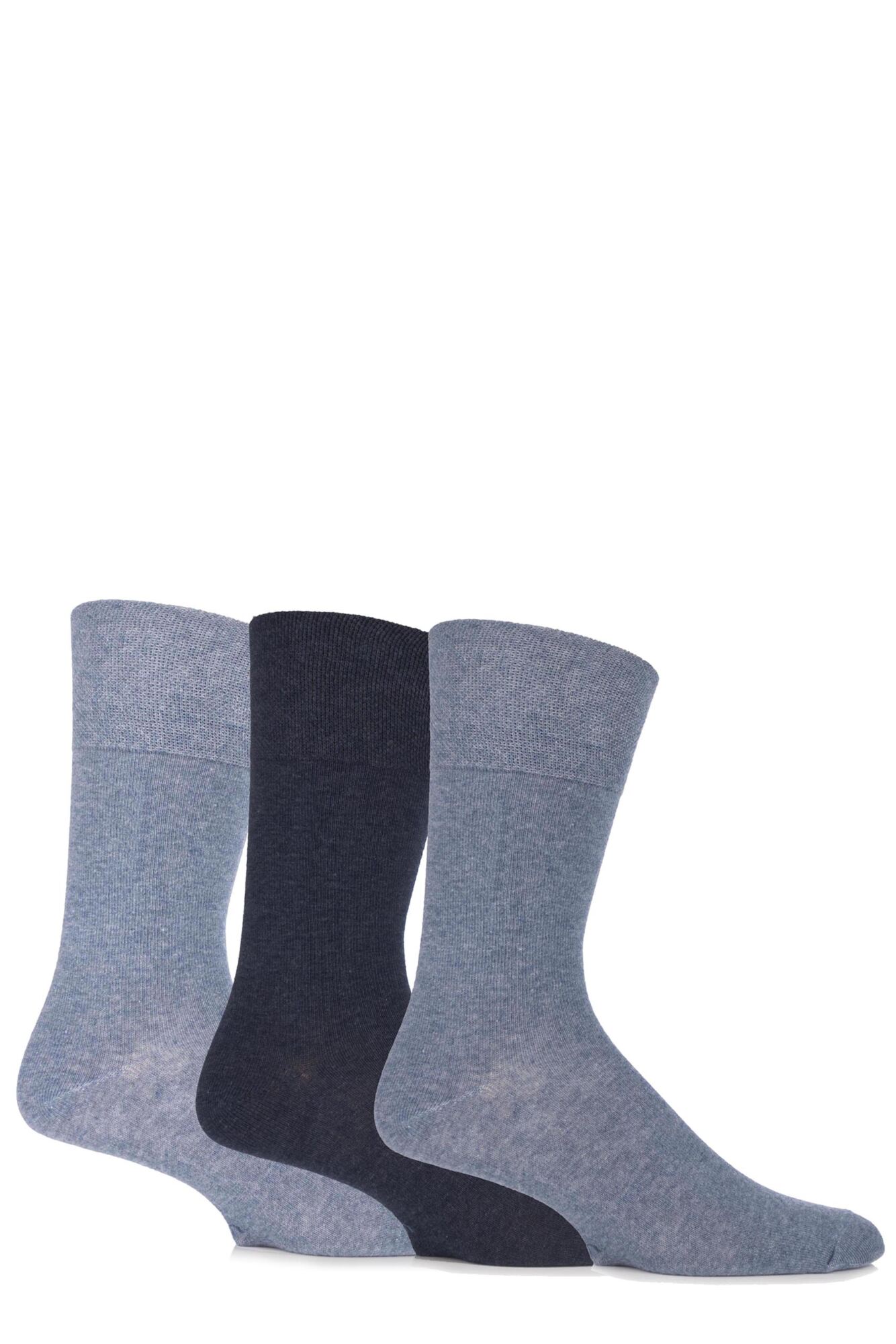 Mens Gentle Grip Plain Cotton Socks from