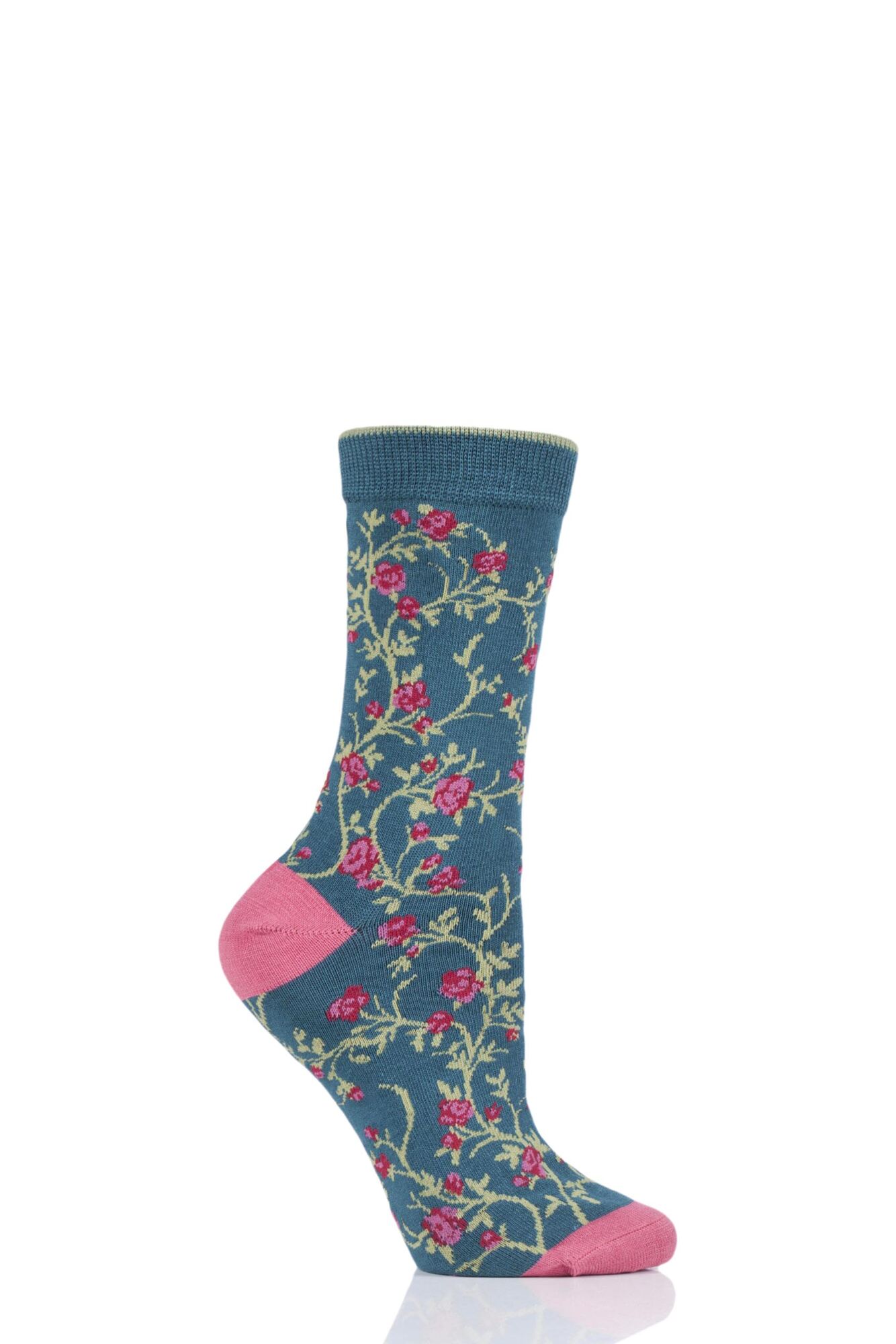 Ladies 1 Pair Thought Floreale Flower Bamboo and Organic Cotton Socks