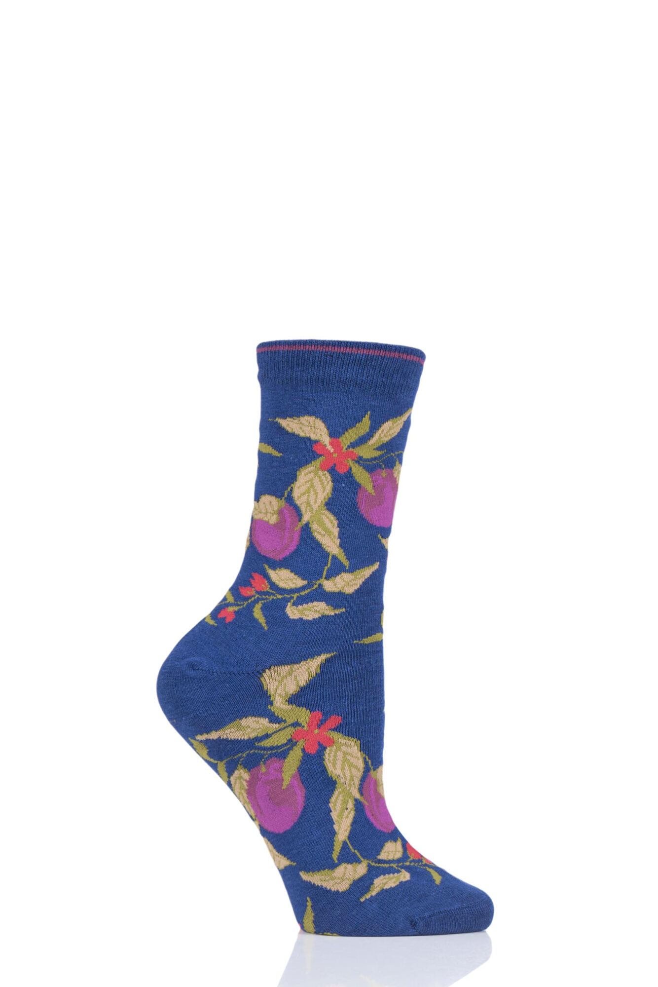 Ladies 1 Pair Thought Fruit Tree Bamboo and Organic Cotton Socks