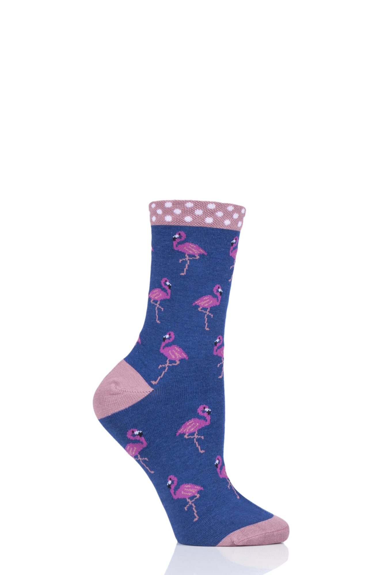 1 Pair Flamingo Bamboo and Organic Cotton Socks Ladies - Thought