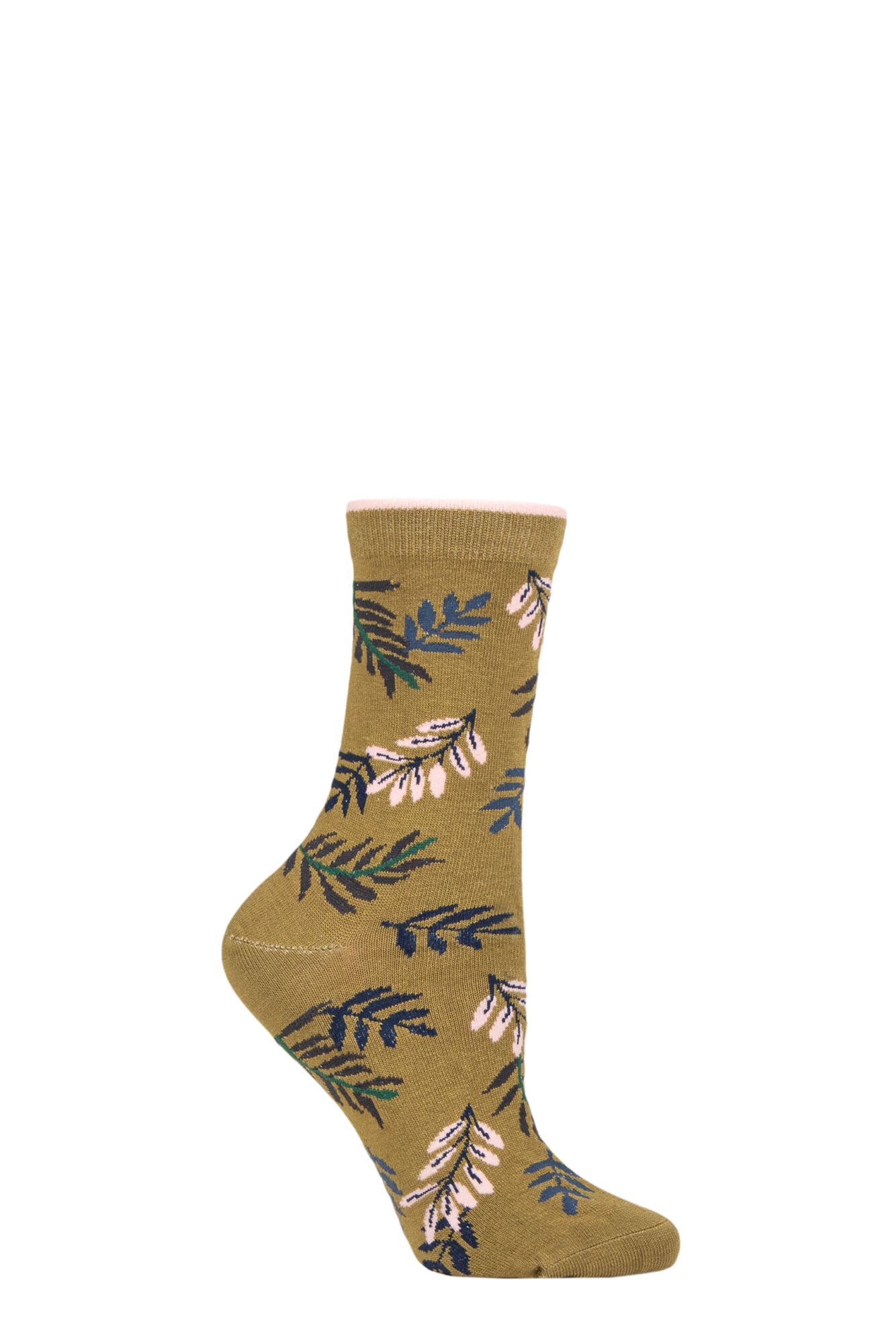 Ladies 1 Pair Thought Mable Leaf Bamboo and Organic Cotton Socks