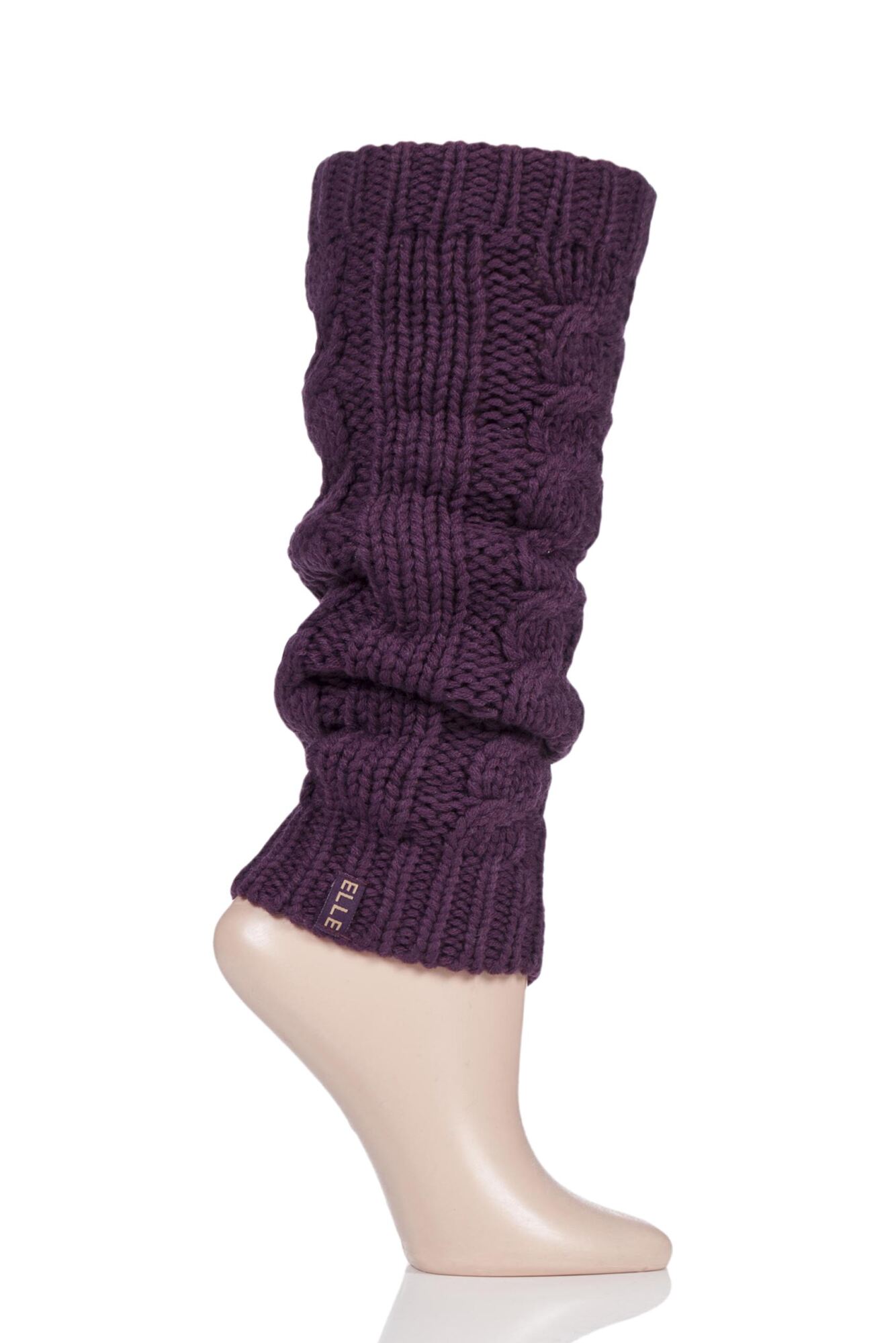 Ladies Elle Chunky Cable Knit Leg Warmers from