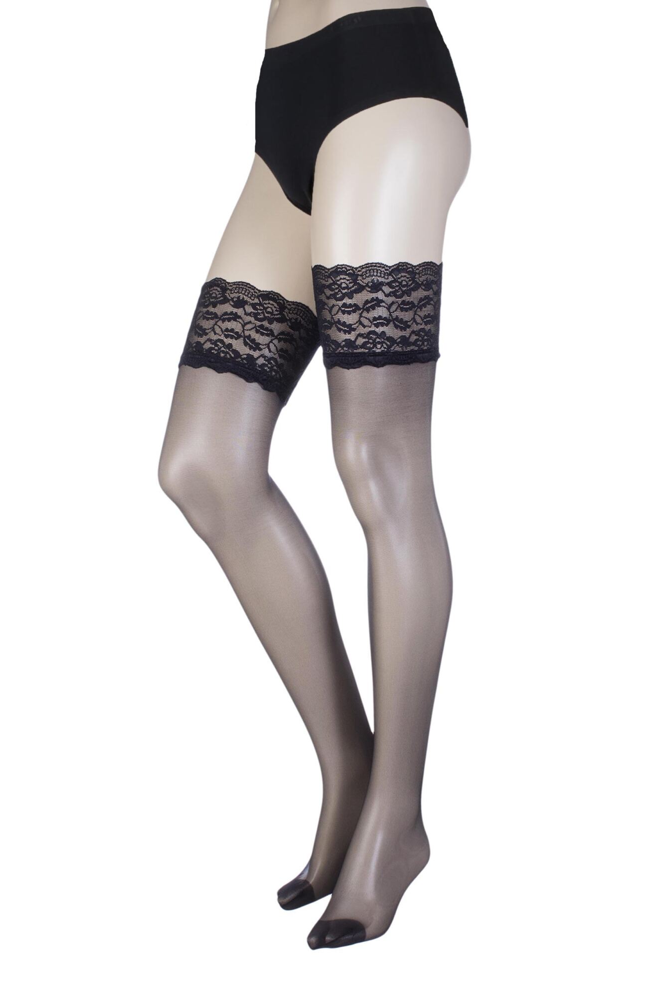 1 Pair Secret 15 Denier Lace Top Stockings Ladies - Oroblu