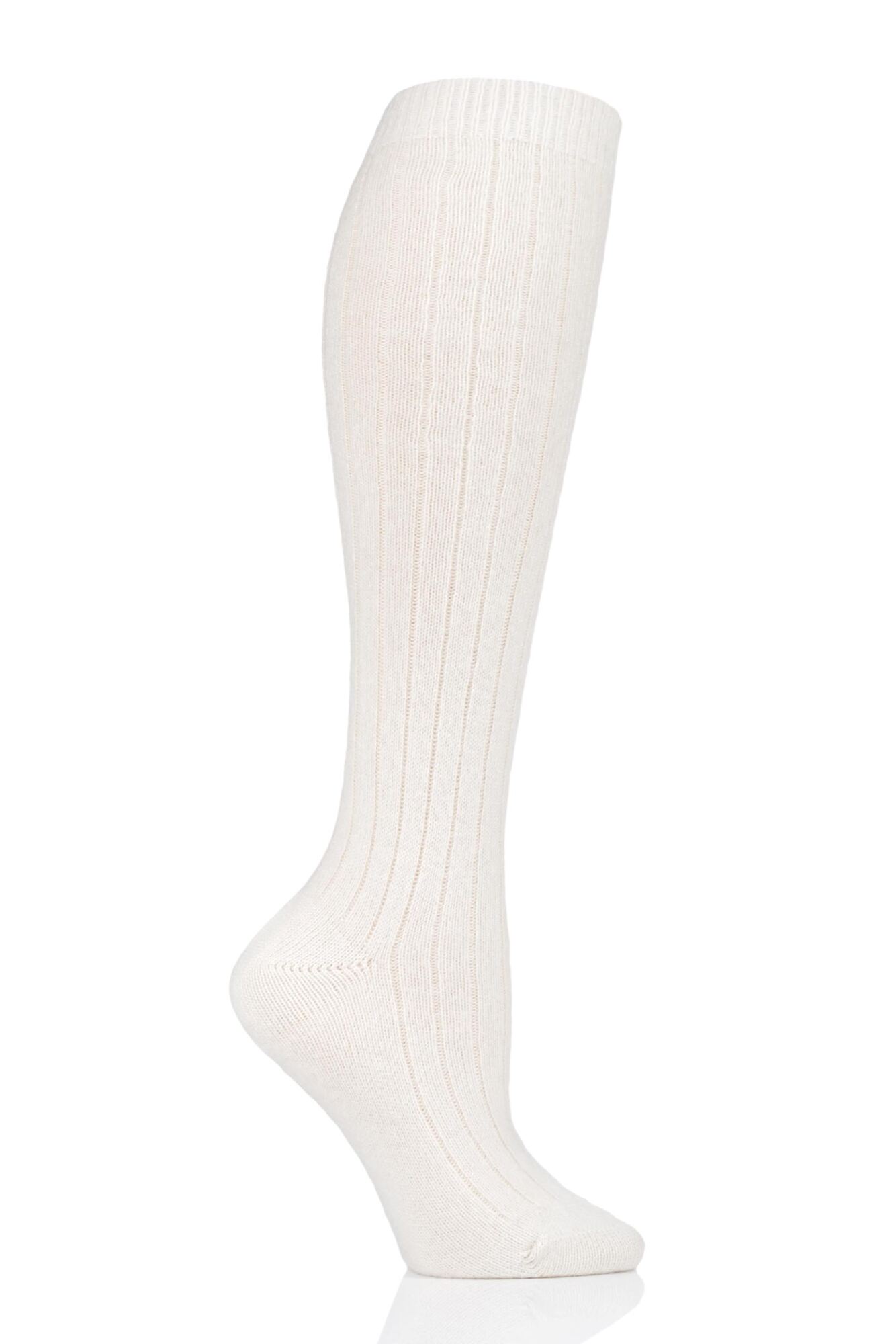 1 Pair 85% Cashmere Rib Knee High Ladies - Pantherella