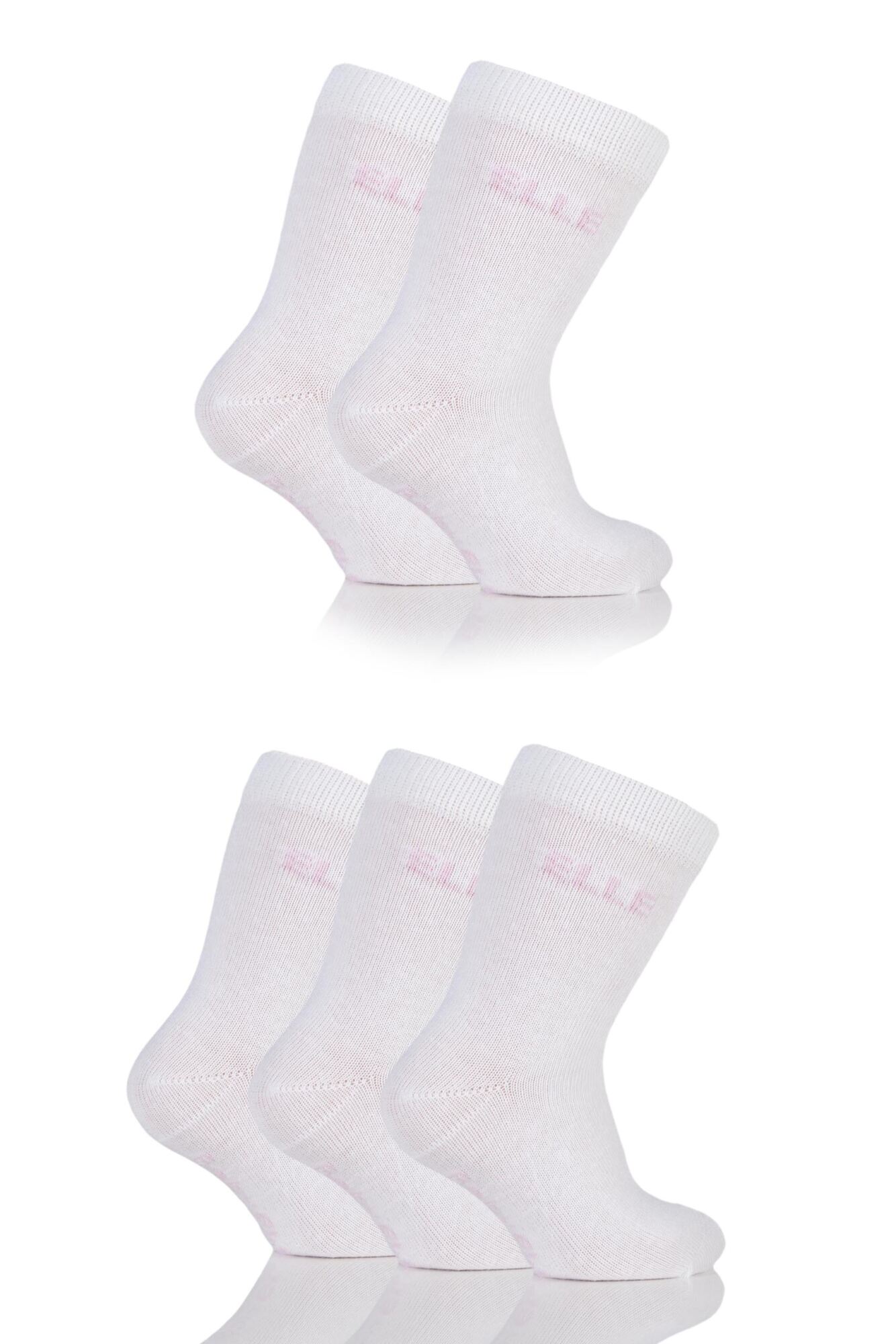 5 Pair Baby White Plain Socks Girls - Elle