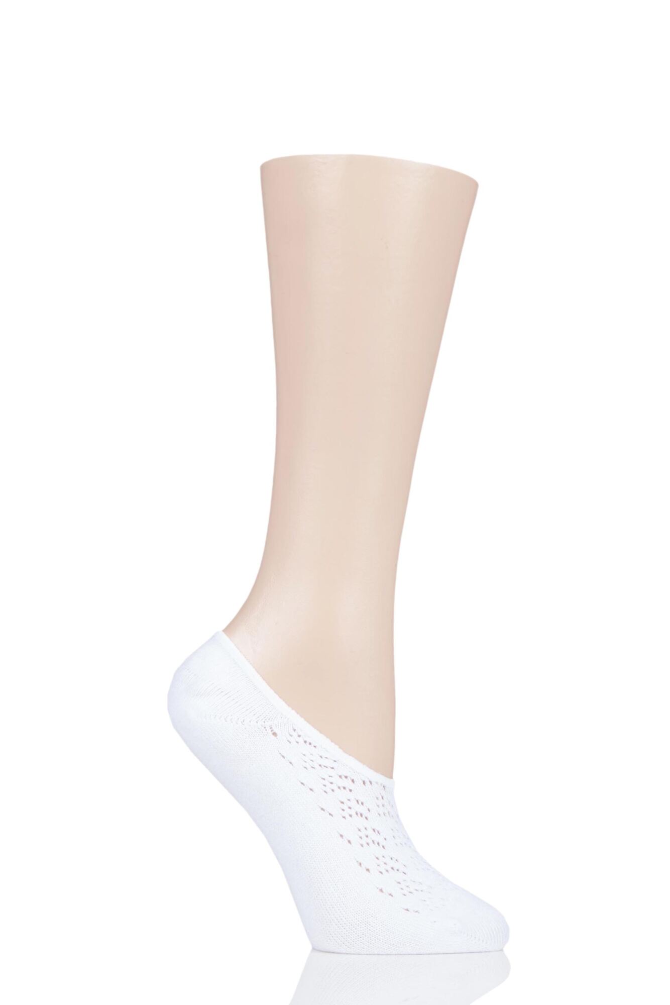 1 Pair Grace Organic Cotton Casual Patterned Trainer Socks Ladies - Tavi Noir