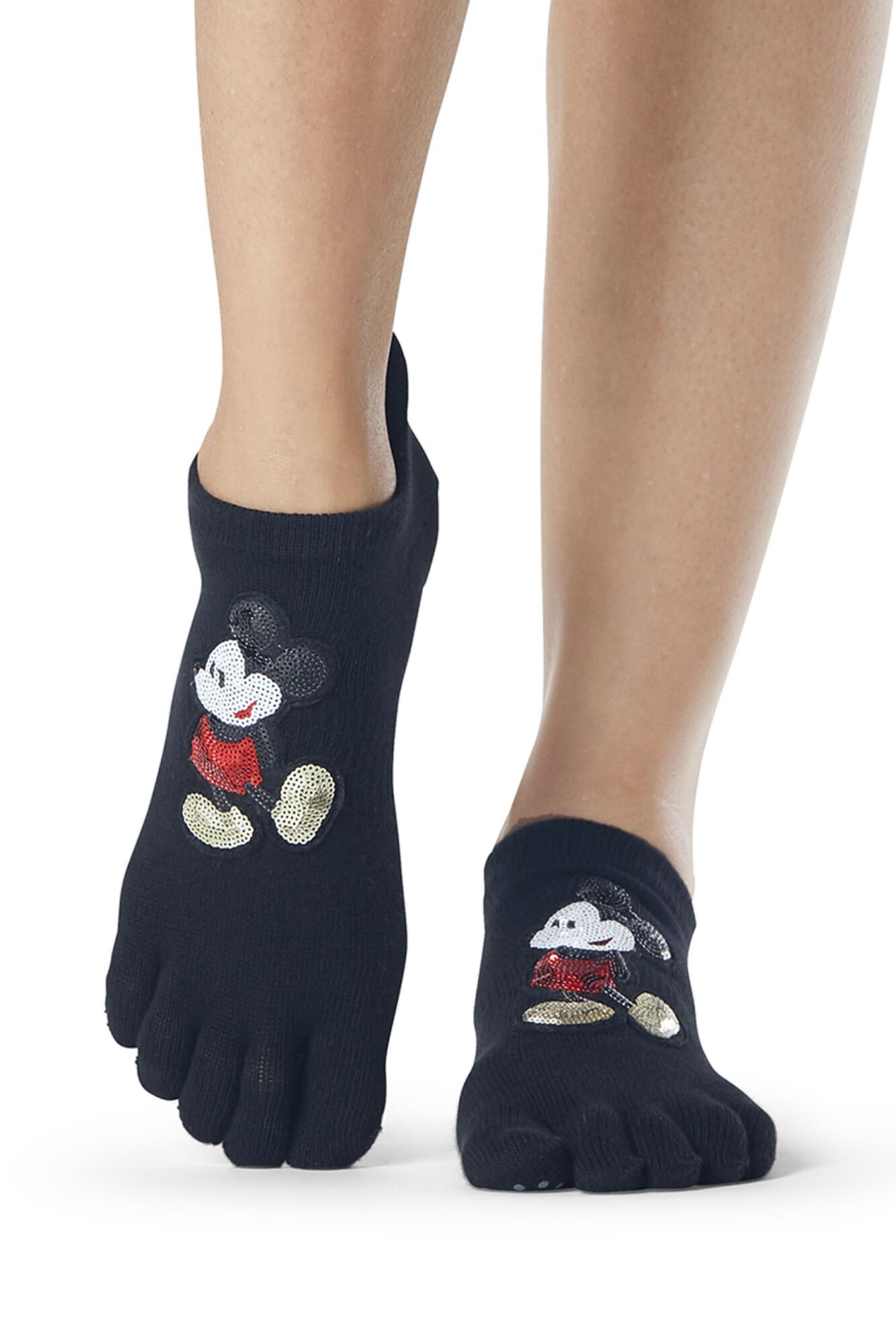 Ladies 1 Pair ToeSox Disney Full Toe Classic Mickey Low Rise Socks