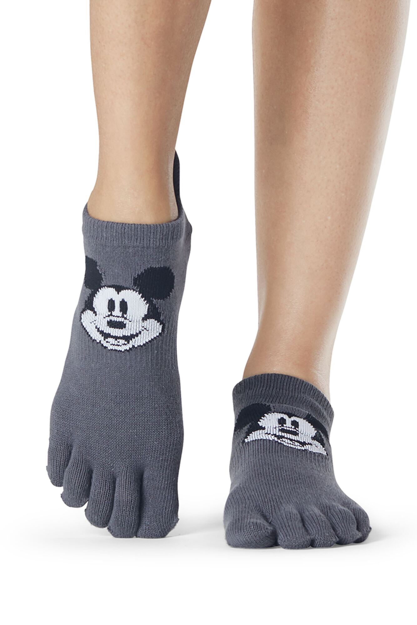 Ladies 1 Pair ToeSox Disney Full Toe Mickey Cheer Socks