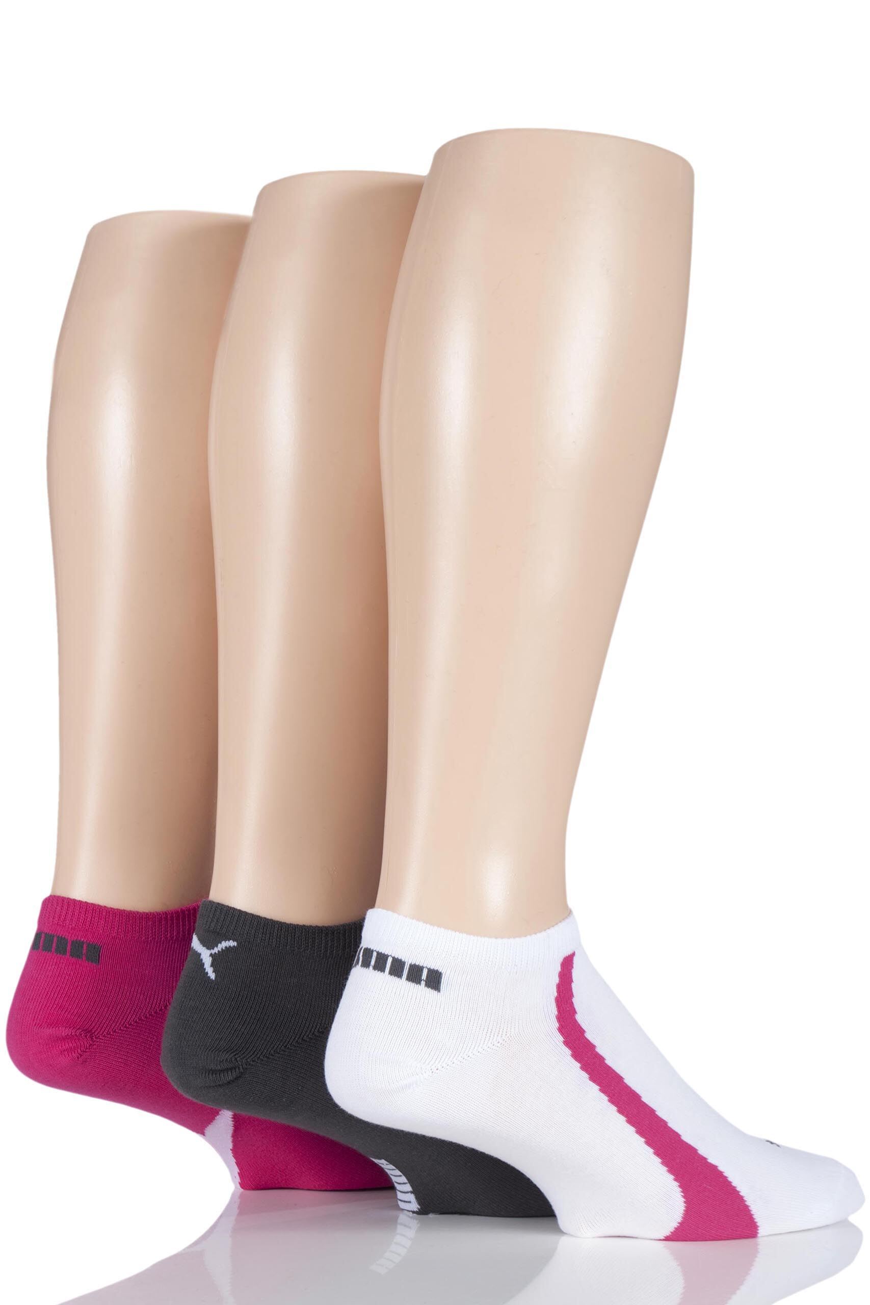 Image of 3 Pair Beetroot Ring Sneaker Socks Unisex 2.5-5 Unisex - Puma
