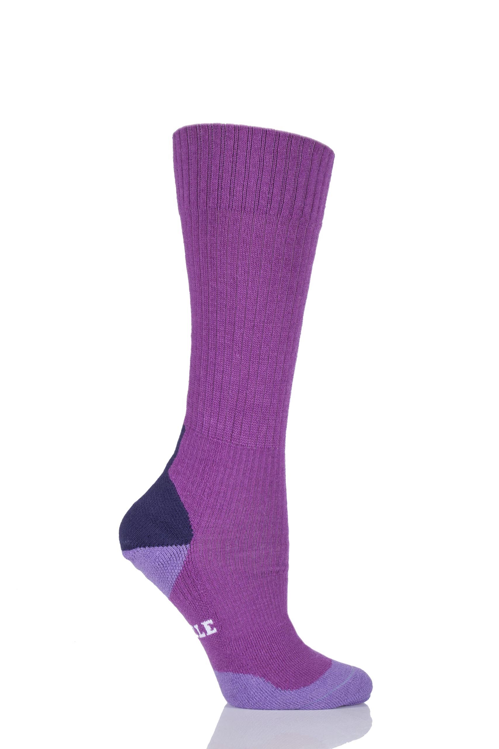 Image of 1 Pair Fuchsia Tactel Fusion Walking Socks Ladies 3-5.5 Ladies - 1000 Mile