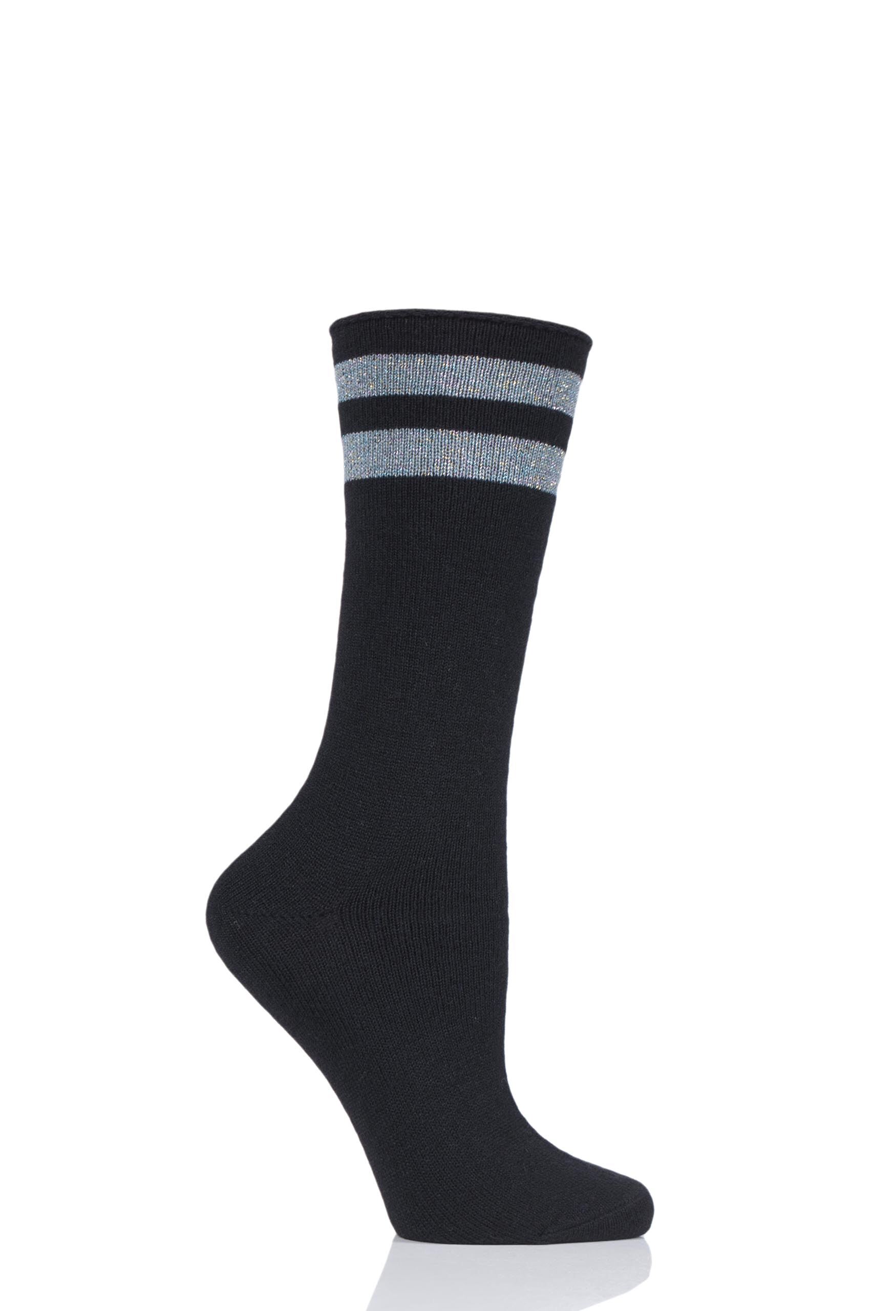 Image of 1 Pair Black Spellbound Boot Socks Ladies 3.5-7.5 Ladies - Burlington