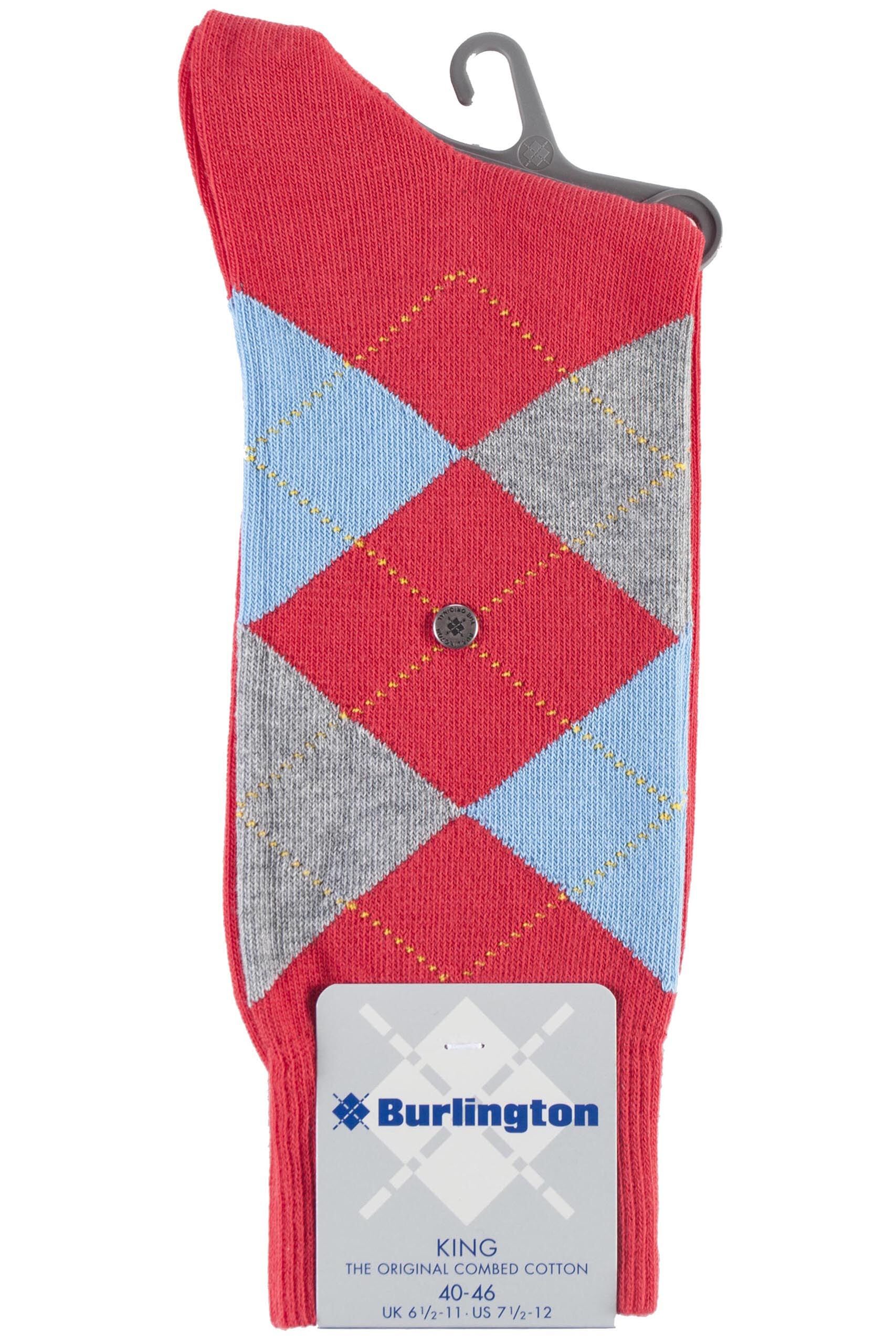 Mens Burlington King Argyle Cotton Socks from
