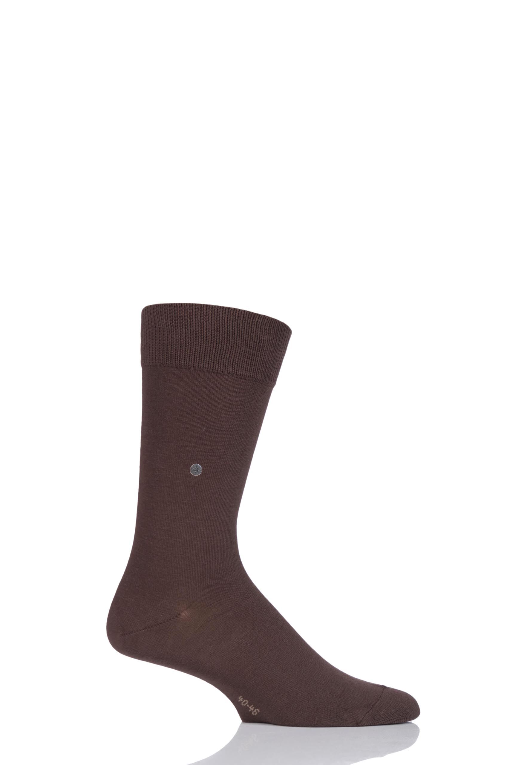 Image of 1 Pair Brown Lord Plain Cotton Socks Men's 6.5-11 Mens - Burlington