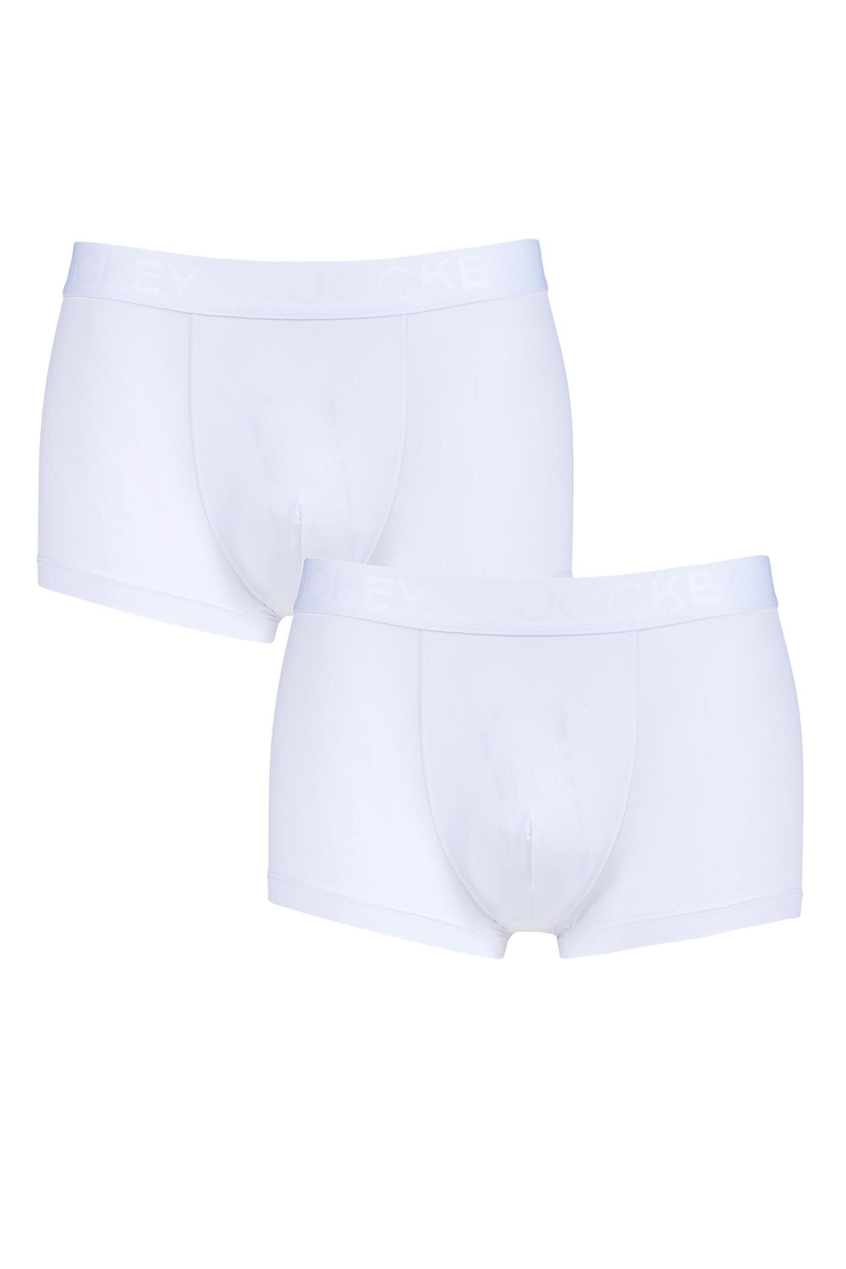 Image of 2 Pack White 2 for the price of 1 Microfiber Air Short Trunks Men's Extra Large - Jockey