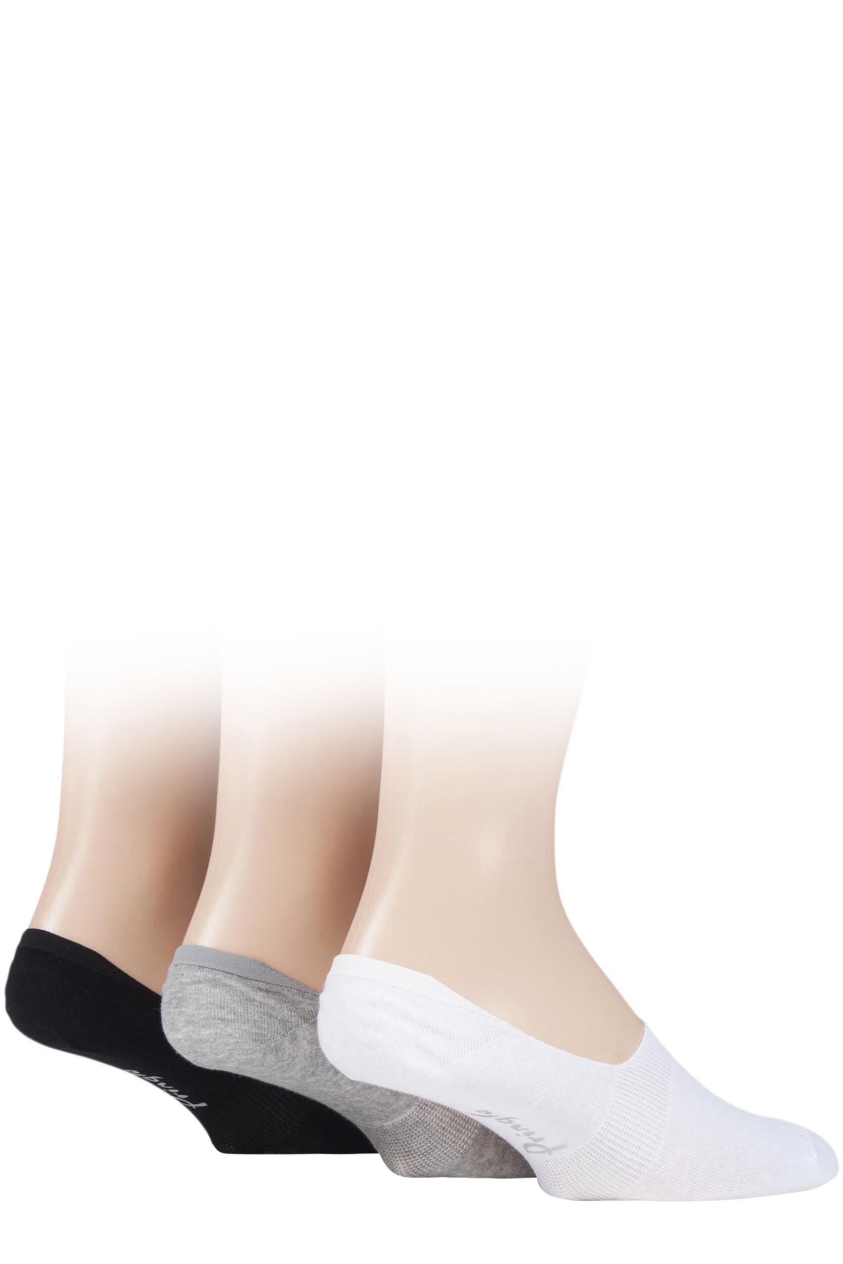 3 Pair Assorted Plain Cotton Loafer Socks Men's 7-11 Mens - Pringle