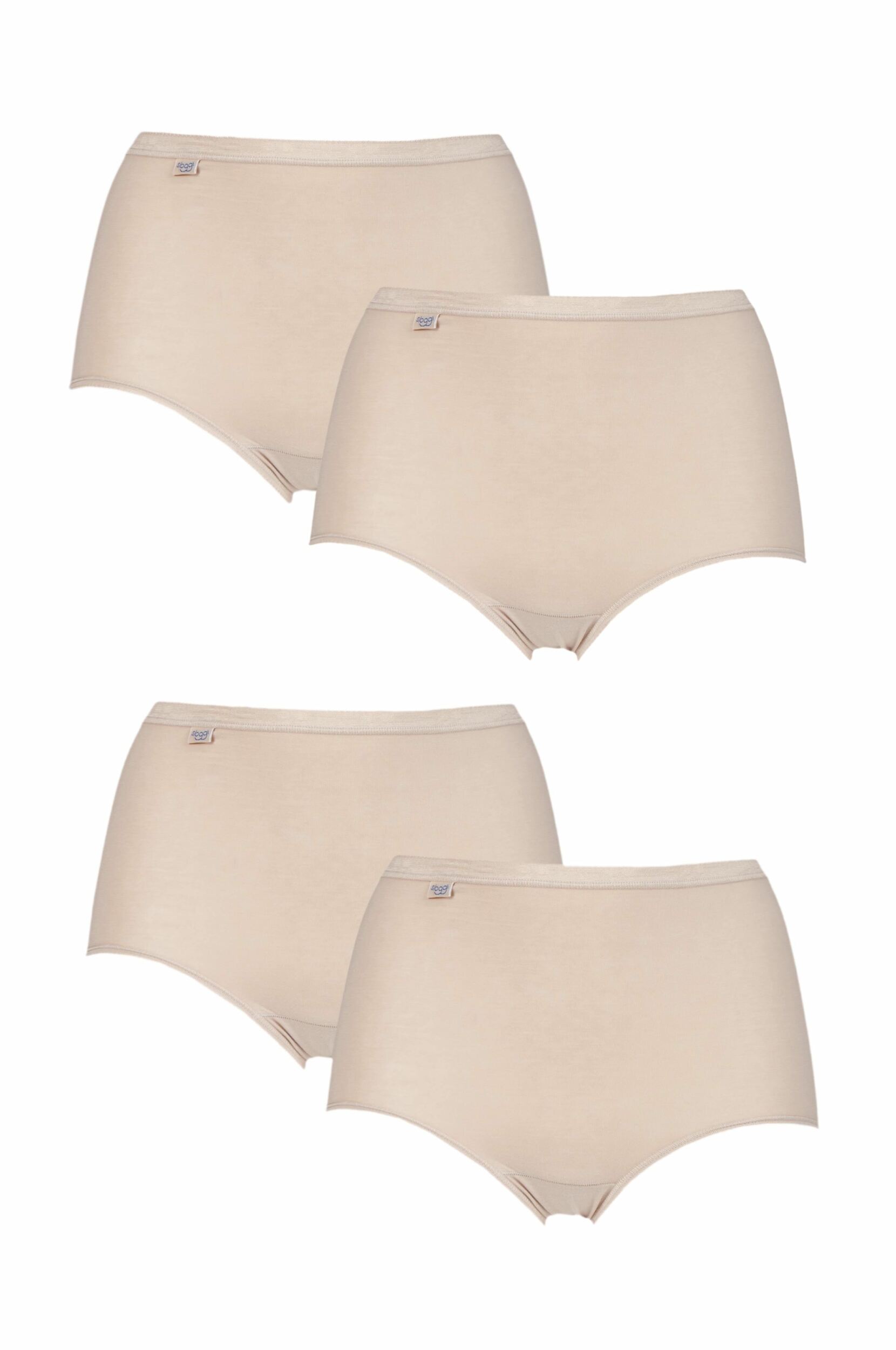 4 Pack Nude Basic Maxi Briefs Ladies 10 Ladies - Sloggi