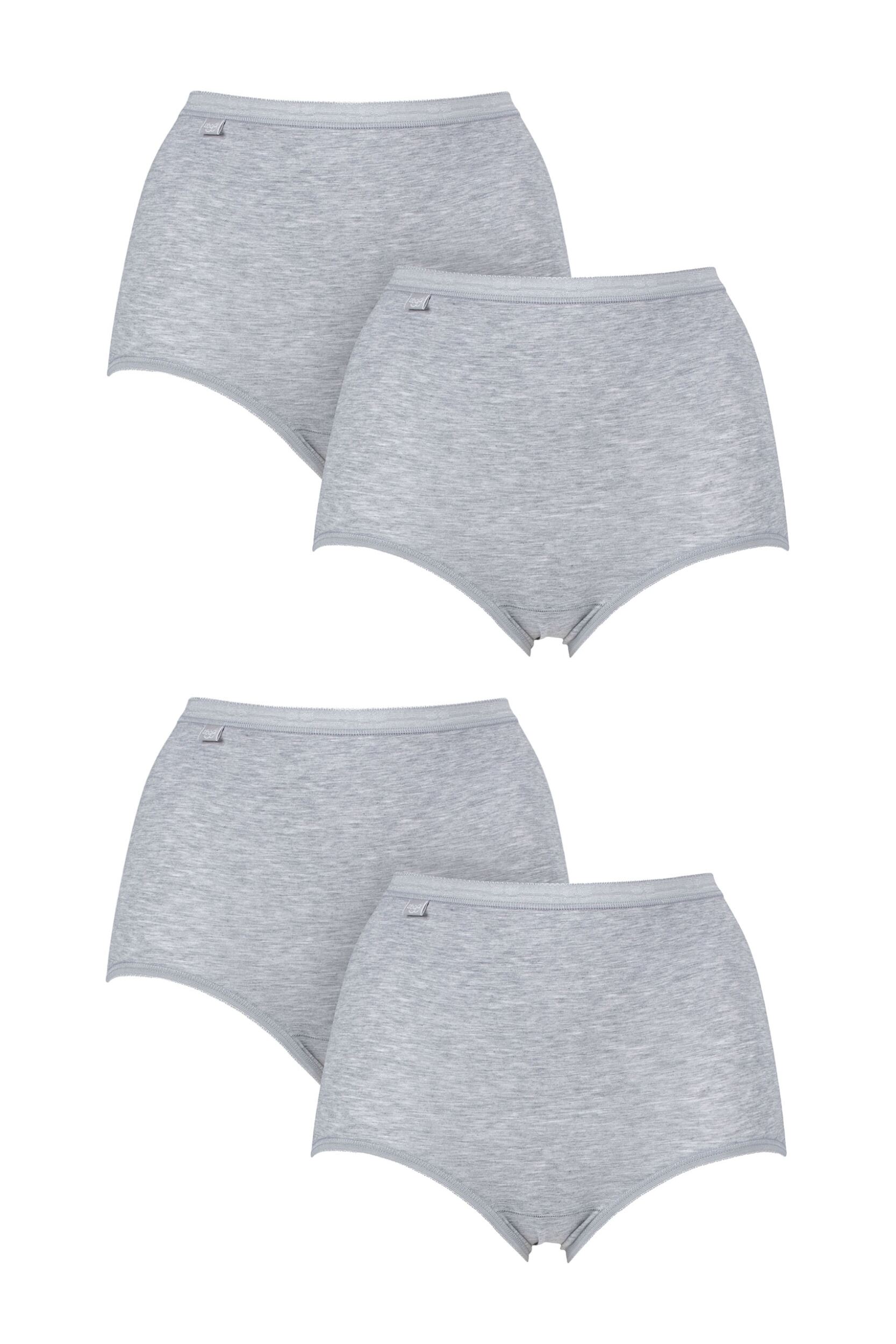 Women's 4 Pair Sloggi Basic+ Maxi Briefs Grey 12