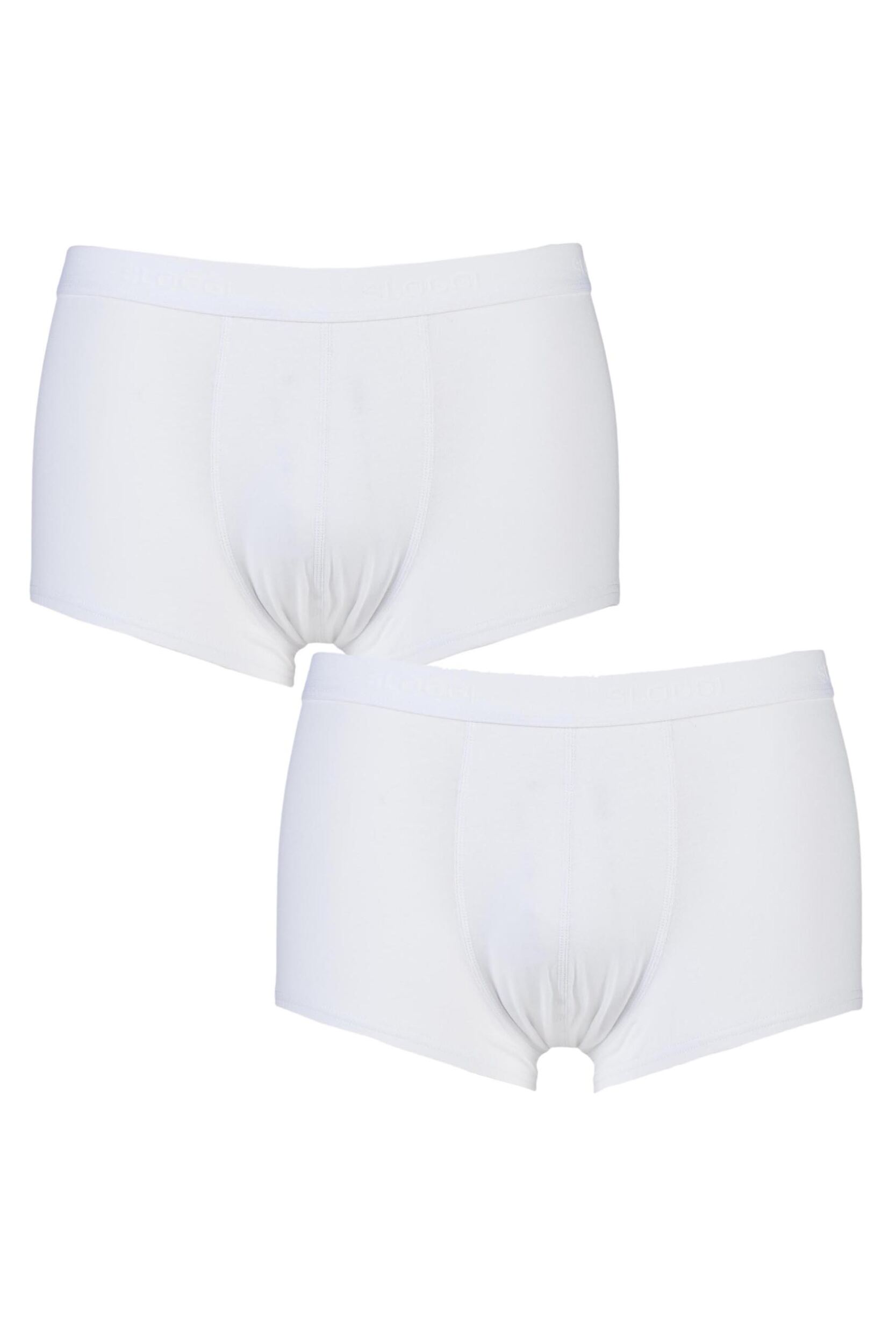2 Pack White 24/7 Basic Natural Cotton Hipster Briefs Men's 38 Mens - Sloggi
