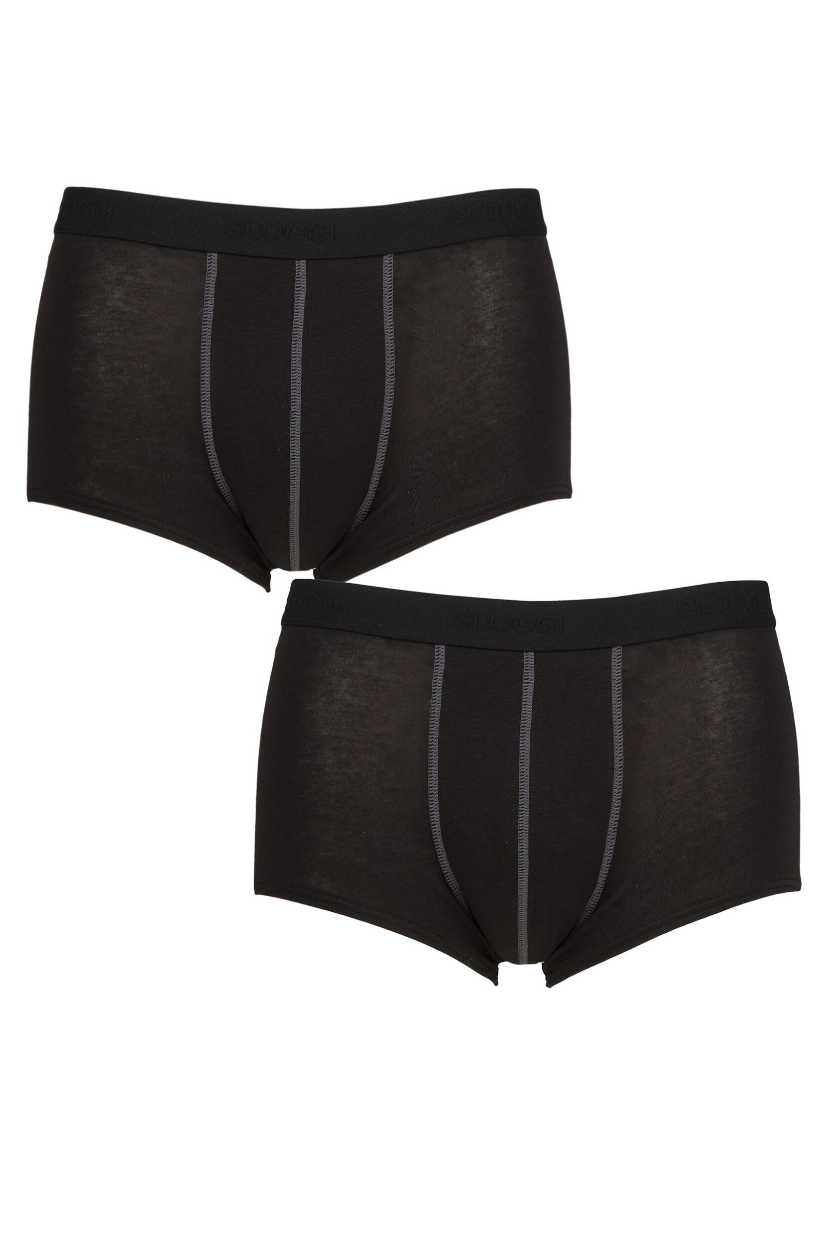 2 Pack Black 24/7 Basic Natural Cotton Hipster Briefs Men's 34 Mens - Sloggi
