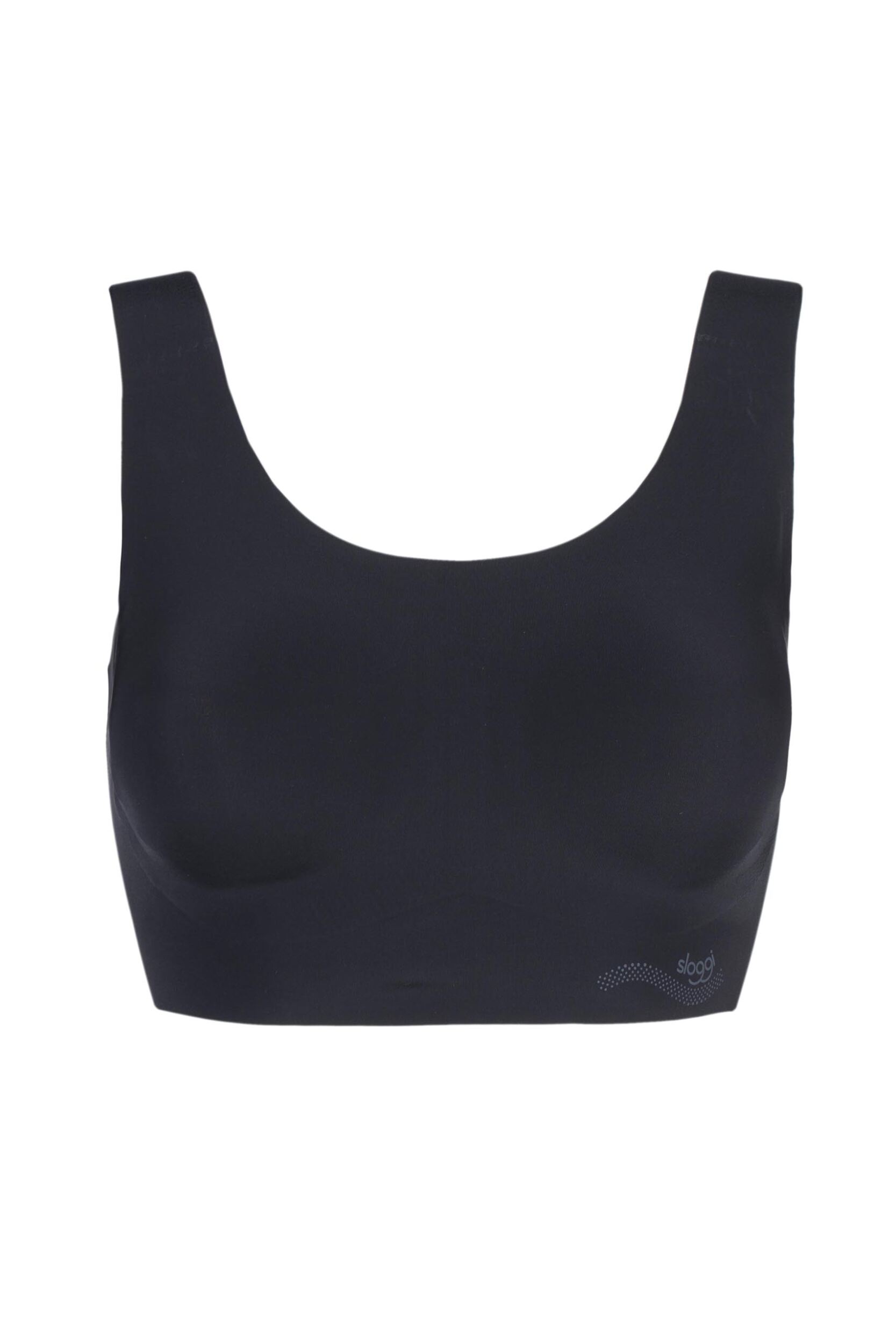 1 Pack Black Zero Feel Seamfree Bralette Top with Removable Pads Ladies Large - Sloggi