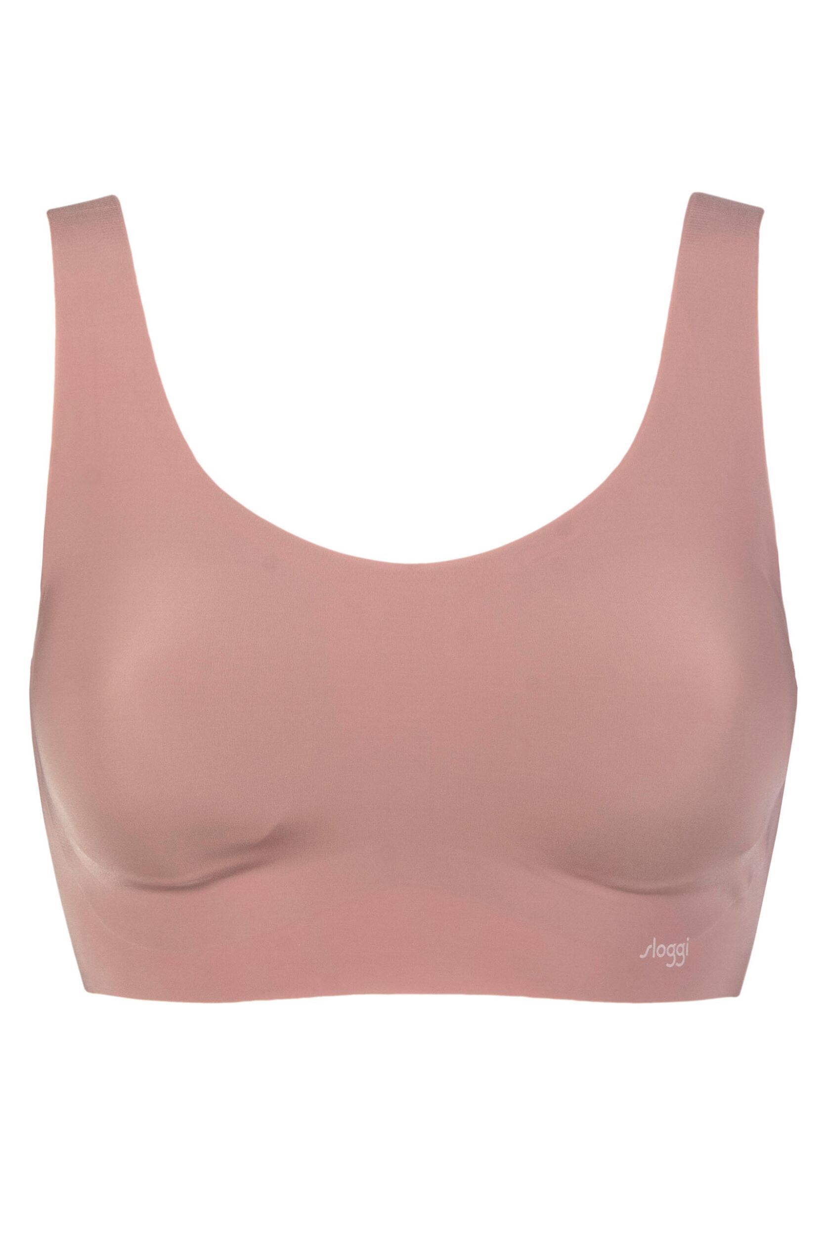 Women's Sloggi Zero Feel Seamfree Bralette Top with Removable Pads Cacao XL