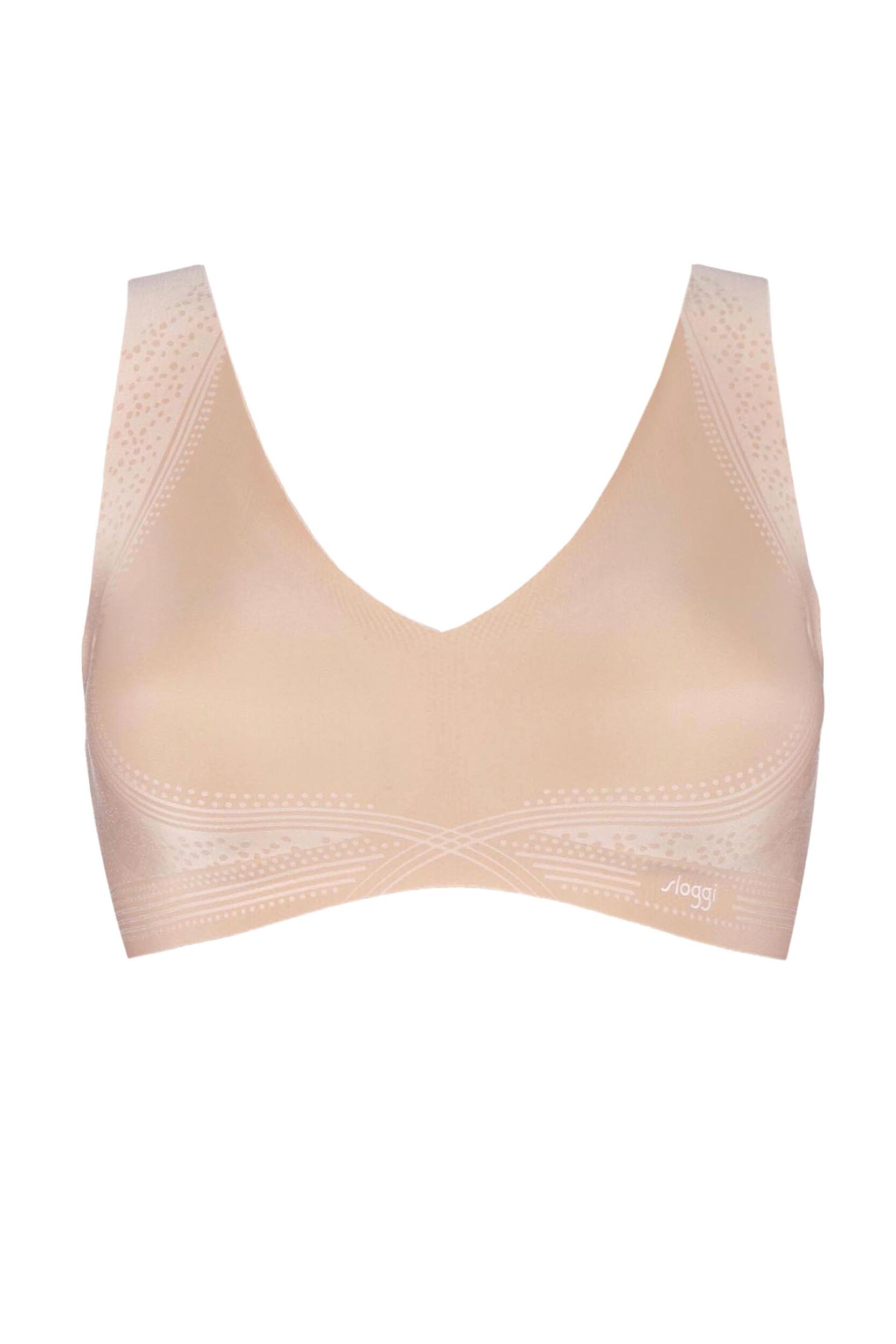 1 Pack Cognac Zero Feel Seamfree Soft Bra with Removable Pads Ladies Medium - Sloggi