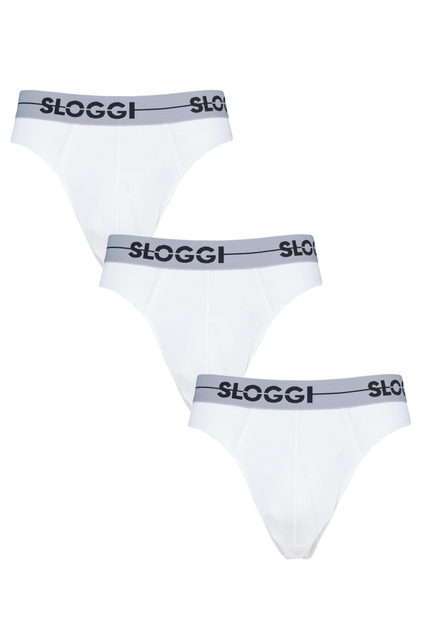 3 Pack White Go Soft Waistband Comfort Cotton Briefs Men's 40 Mens - Sloggi