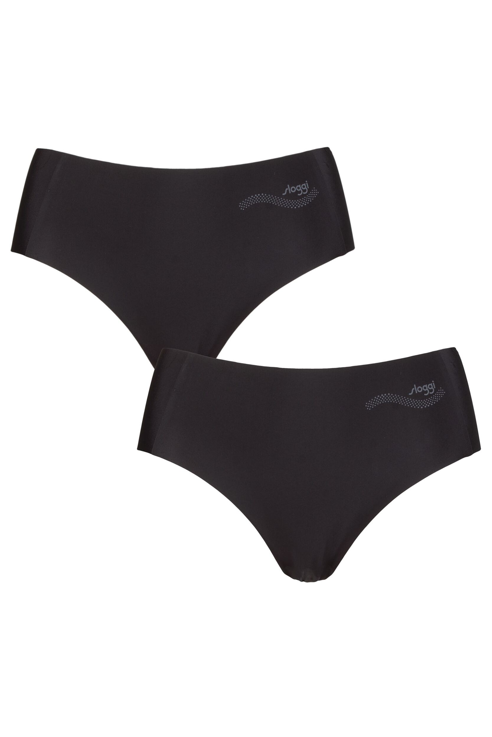 Women's 2 Pack Sloggi Zero Feel Seamfree Hipster Knickers Black Large