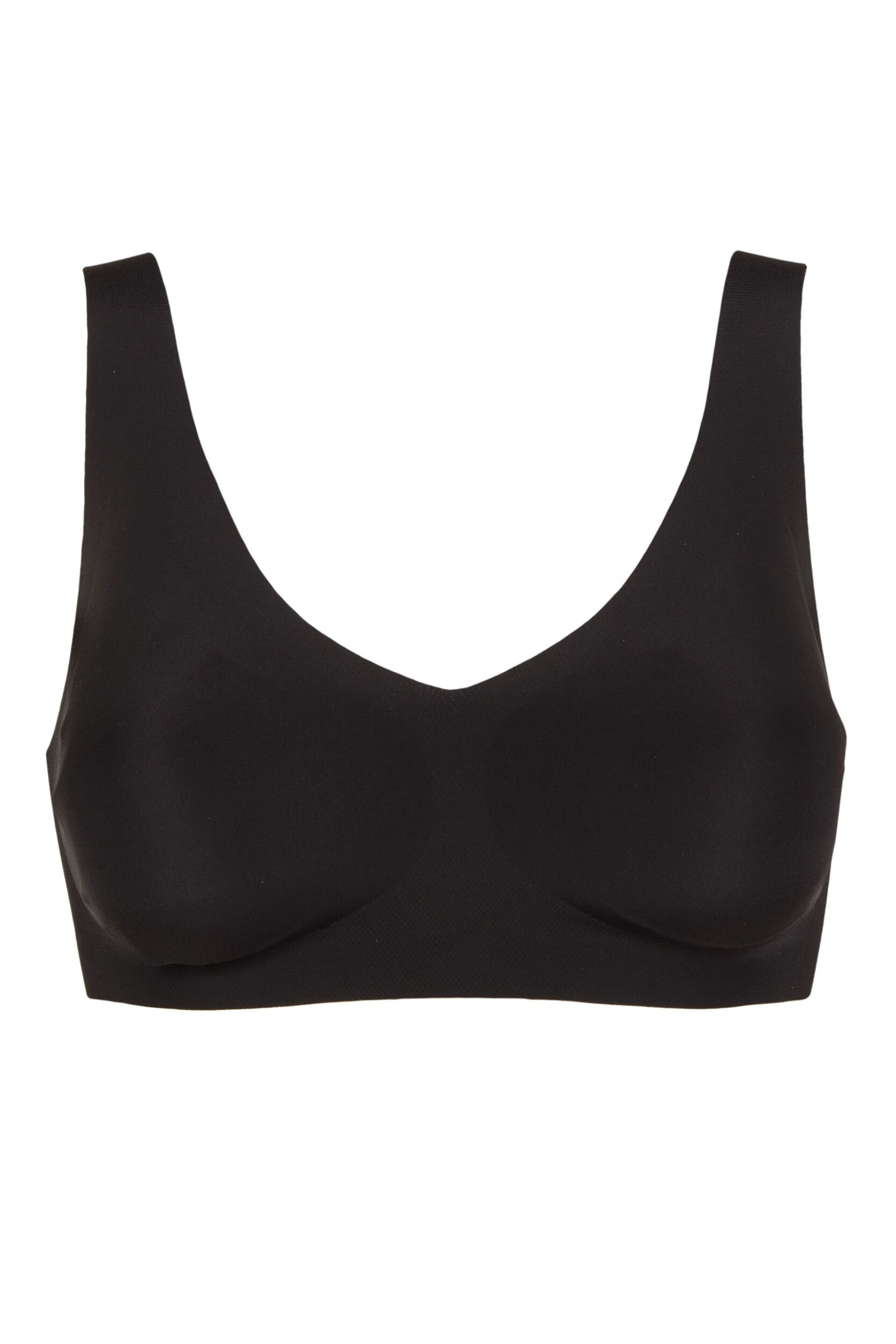 1 Pack Black Zero Feel Seamfree Bralette with Removable Pads Ladies Large - Sloggi