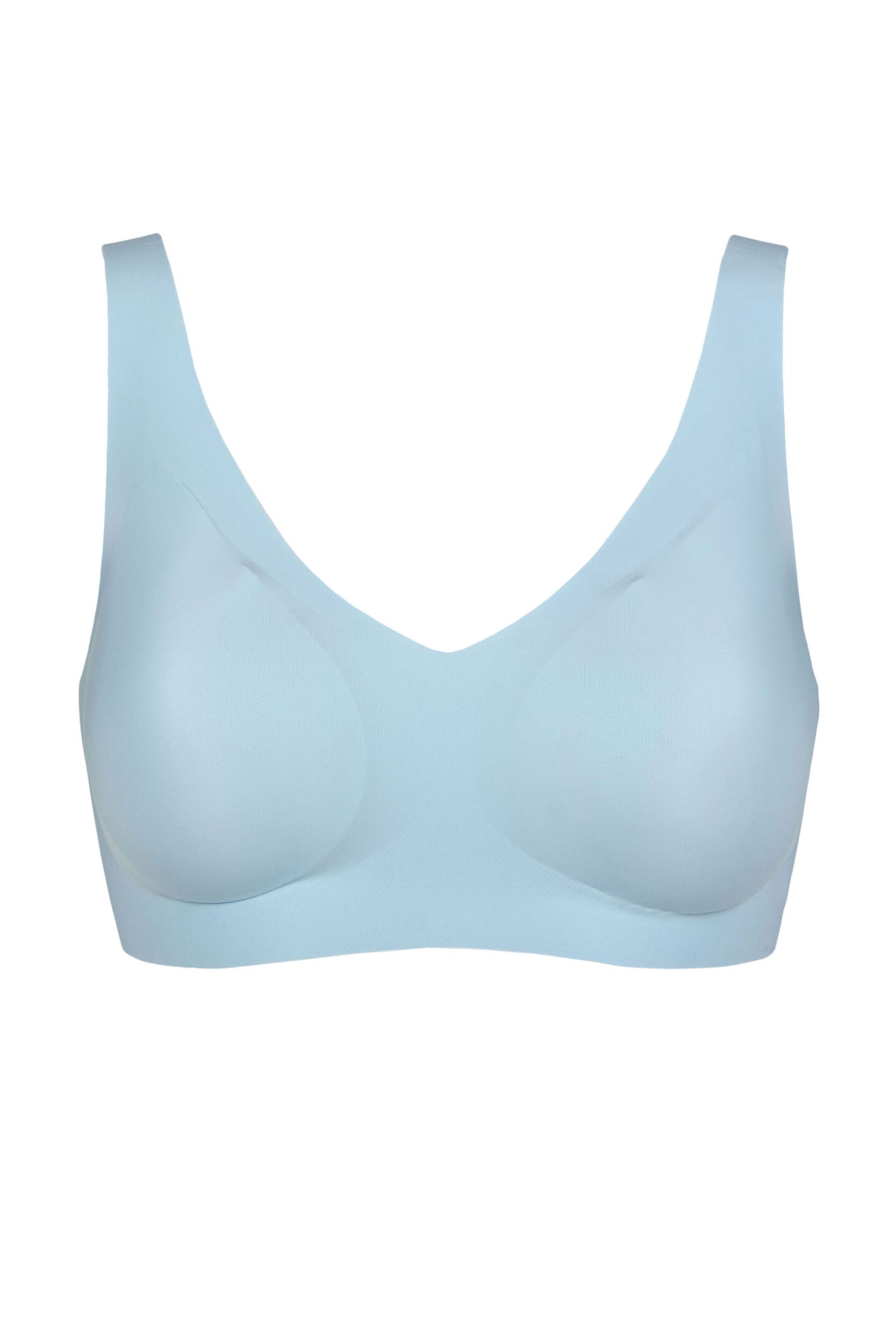 Women's 1 Pack Sloggi ZERO Feel 2.0 Bralette Light Blue Large