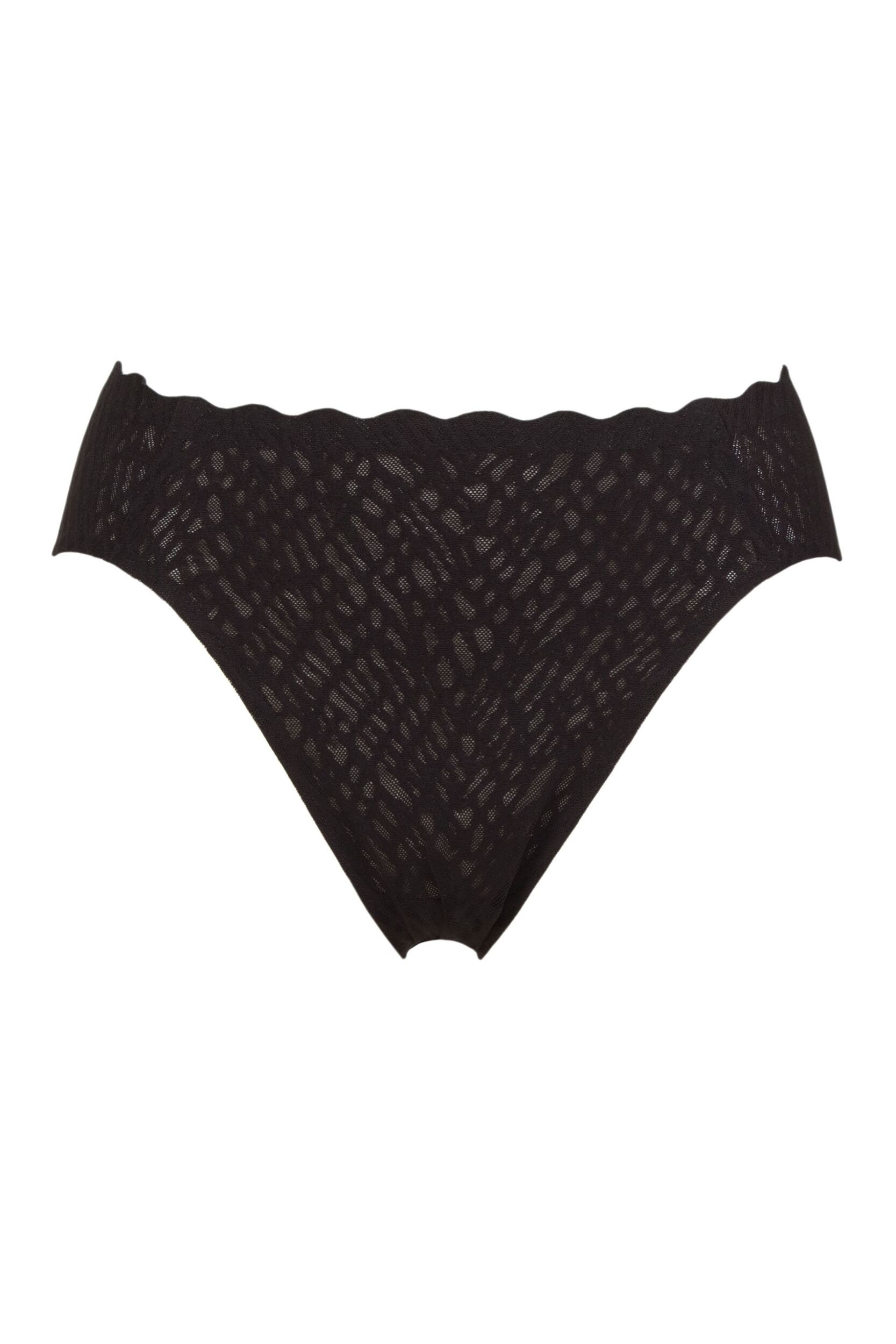 Women's 1 Pack Sloggi Zero Feel Bliss High Leg Briefs Black M